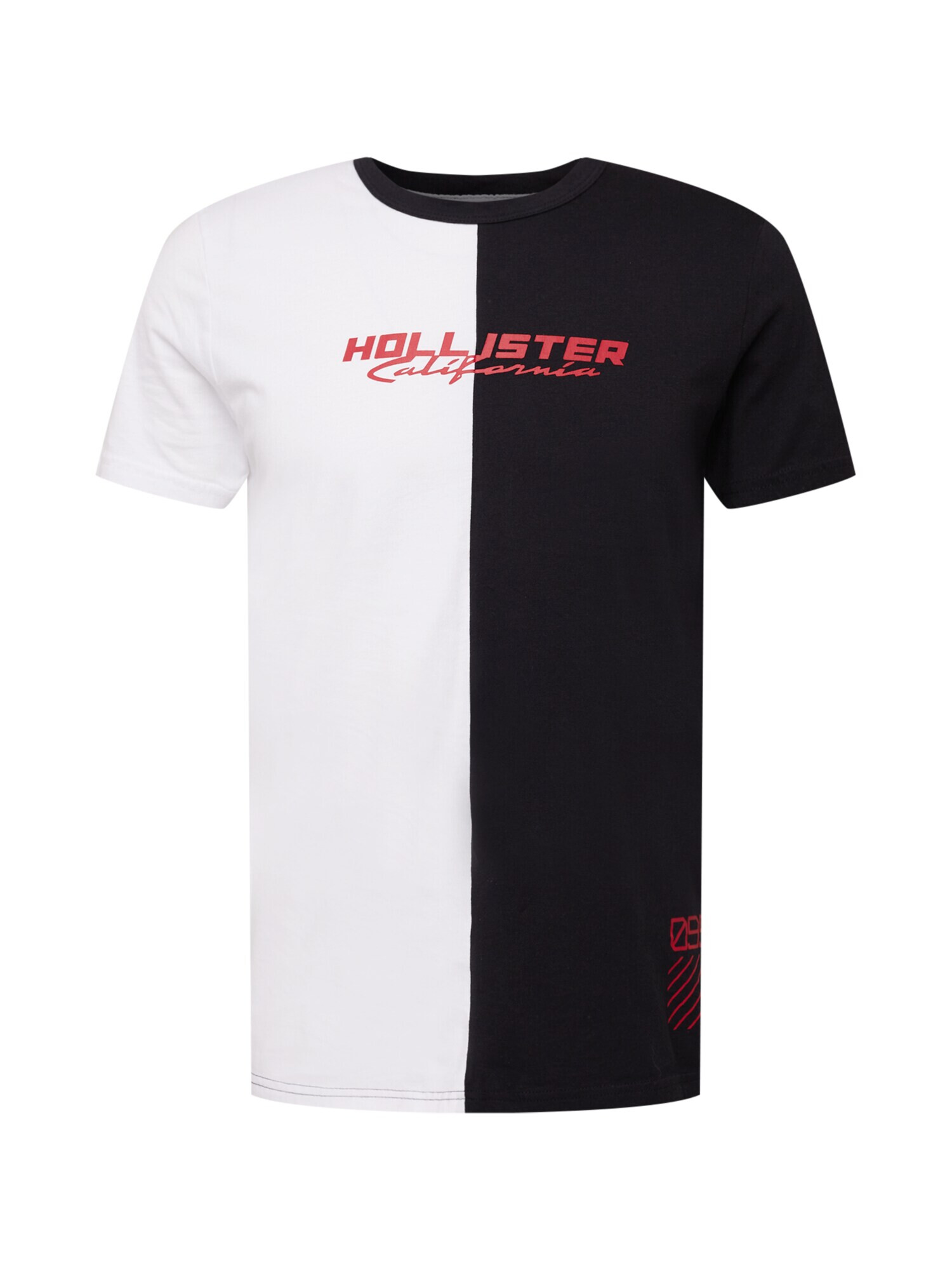 HOLLISTER Тениска 'WHOLESALE' червено / черно / бяло - Pepit.bg