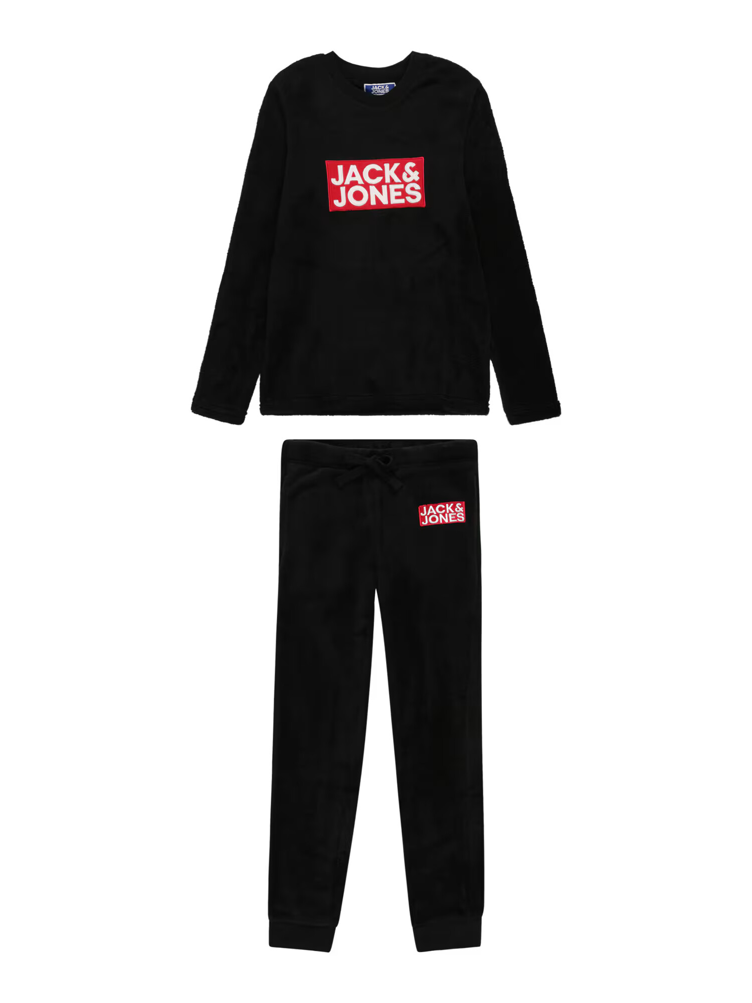 Jack & Jones Junior Облекло за бягане червено / черно / бяло - Pepit.bg