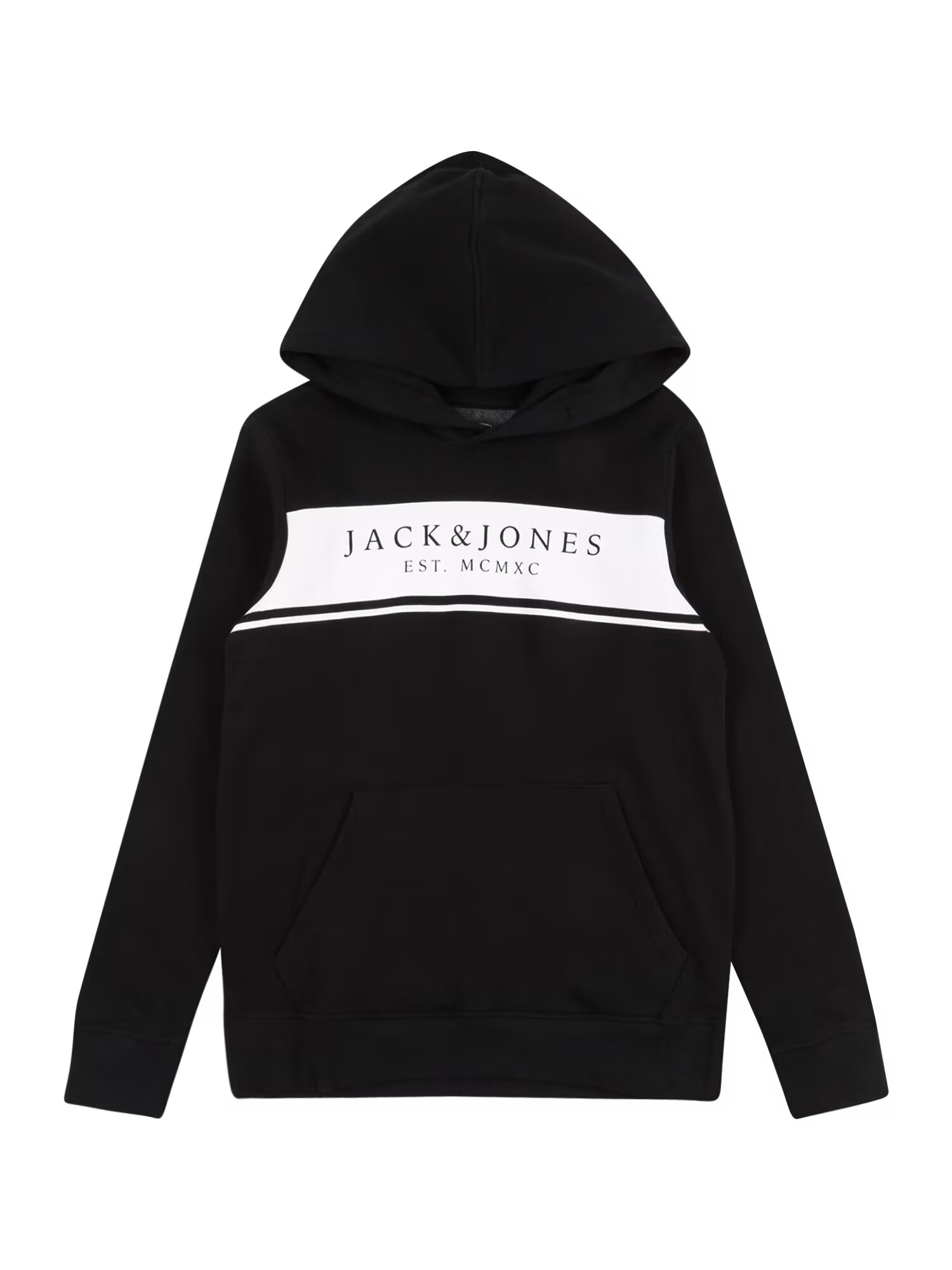 Jack & Jones Junior Суичър черно / бяло - Pepit.bg