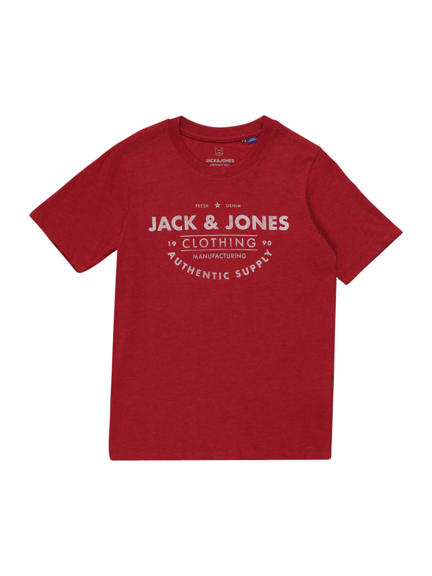 Jack & Jones Junior Тениска червено / бяло - Pepit.bg