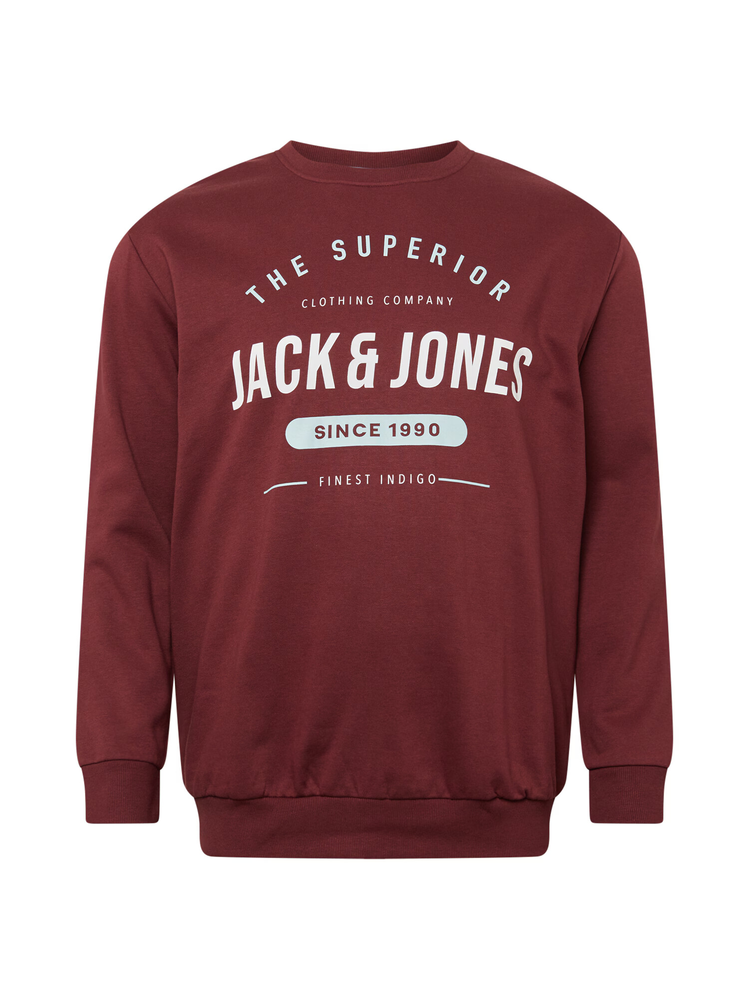 Jack & Jones Plus Суичър 'HERRO' червено / бяло - Pepit.bg