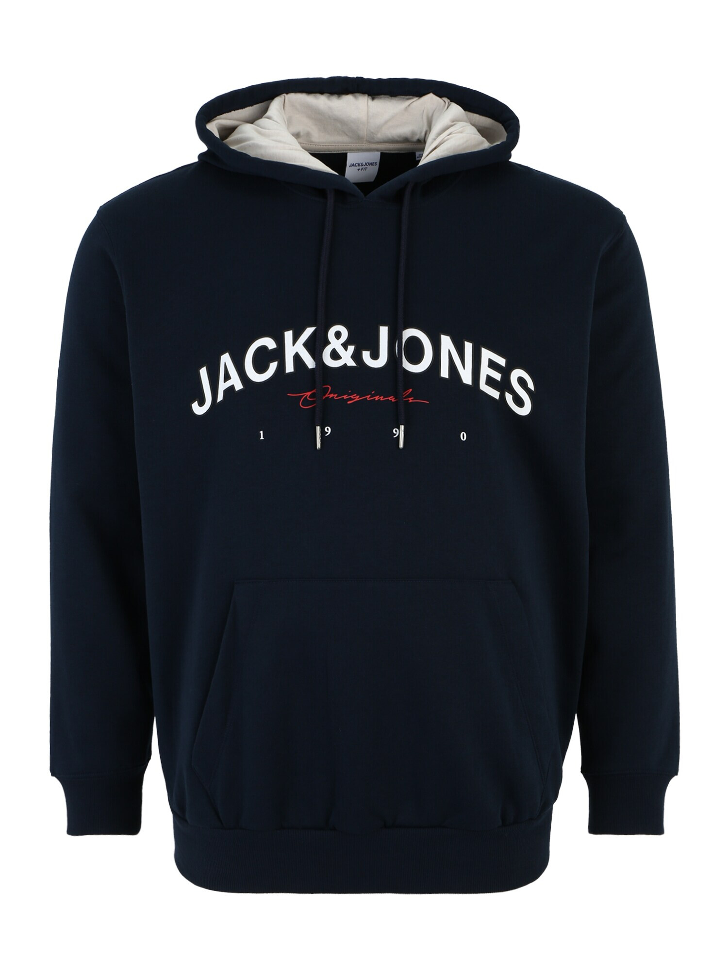 Jack & Jones Plus Суичър тъмносиньо / червено / бяло - Pepit.bg