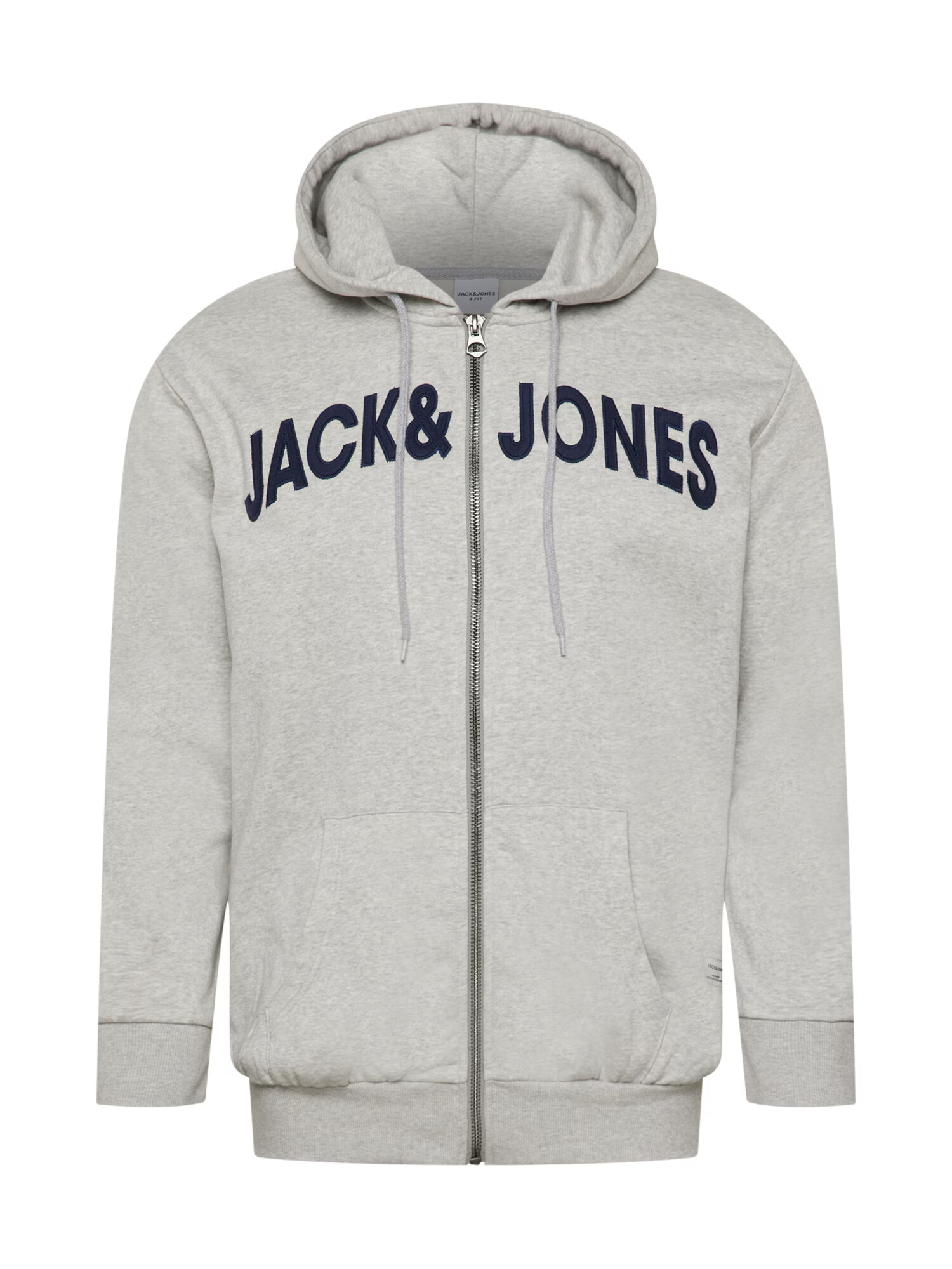 Jack & Jones Plus Суичъри с качулка светлосиво / нейви синьо - Pepit.bg