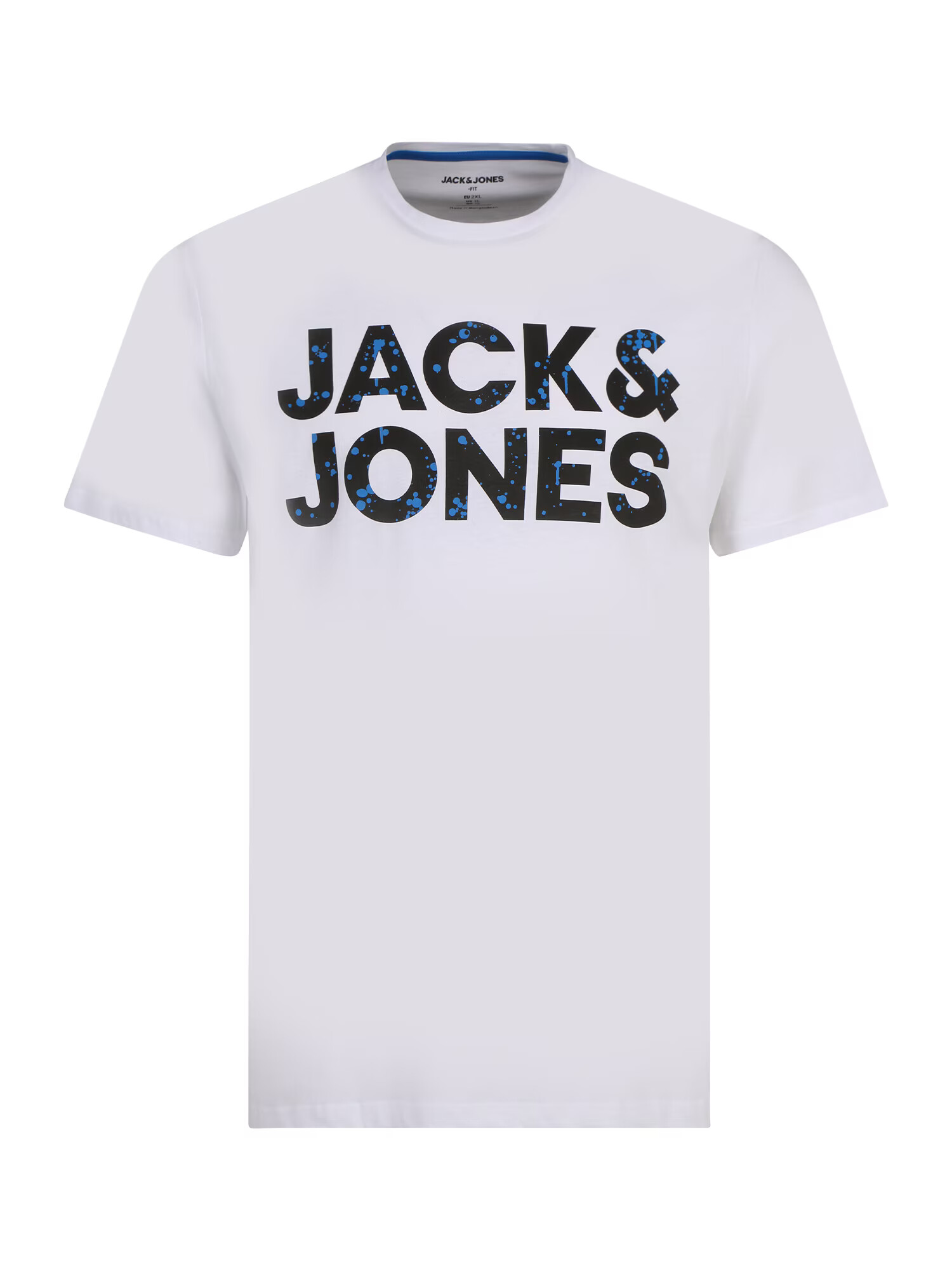 Jack & Jones Plus Тениска 'NEON' синьо / черно / бяло - Pepit.bg