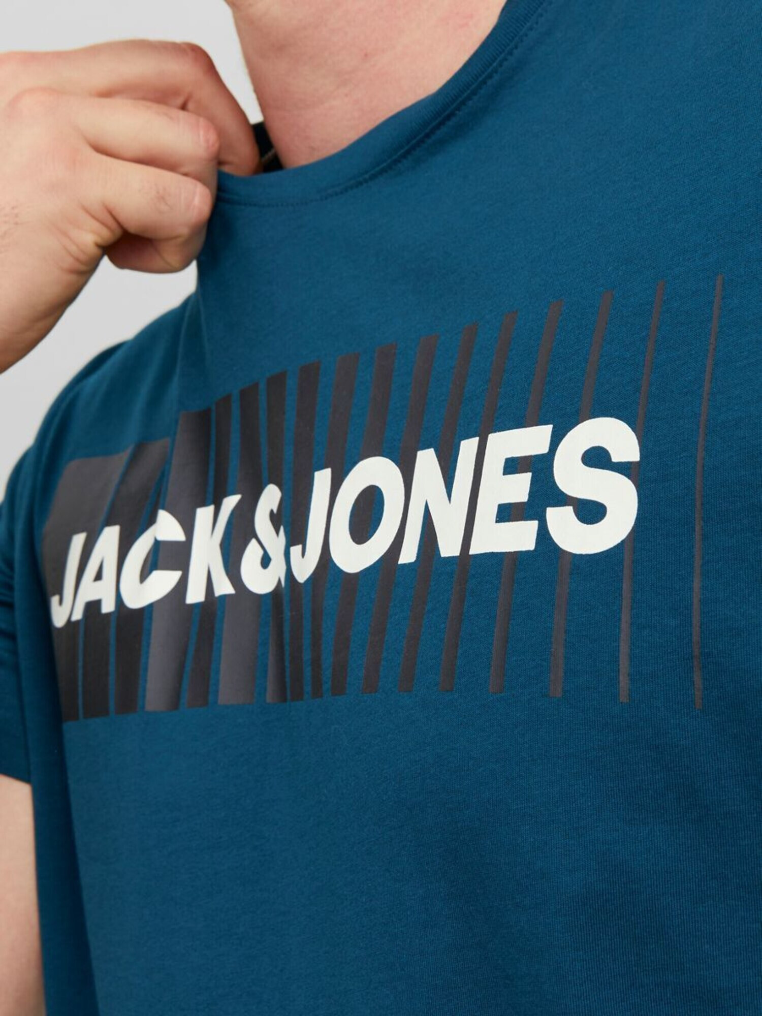 Jack & Jones Plus Тениска синьо / черно / бяло - Pepit.bg