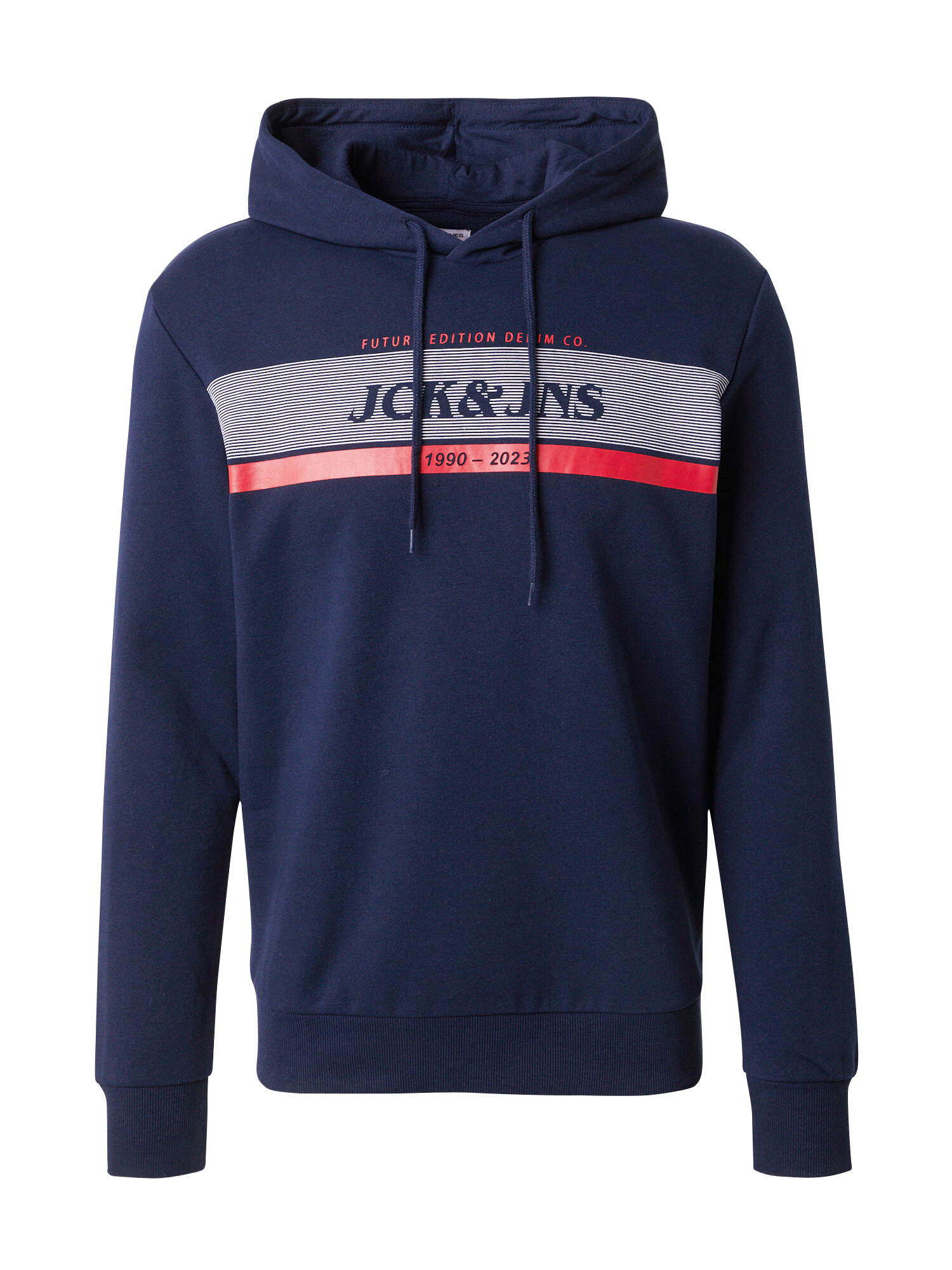 JACK & JONES Суичър 'ALEX' нейви синьо / червено / бяло - Pepit.bg