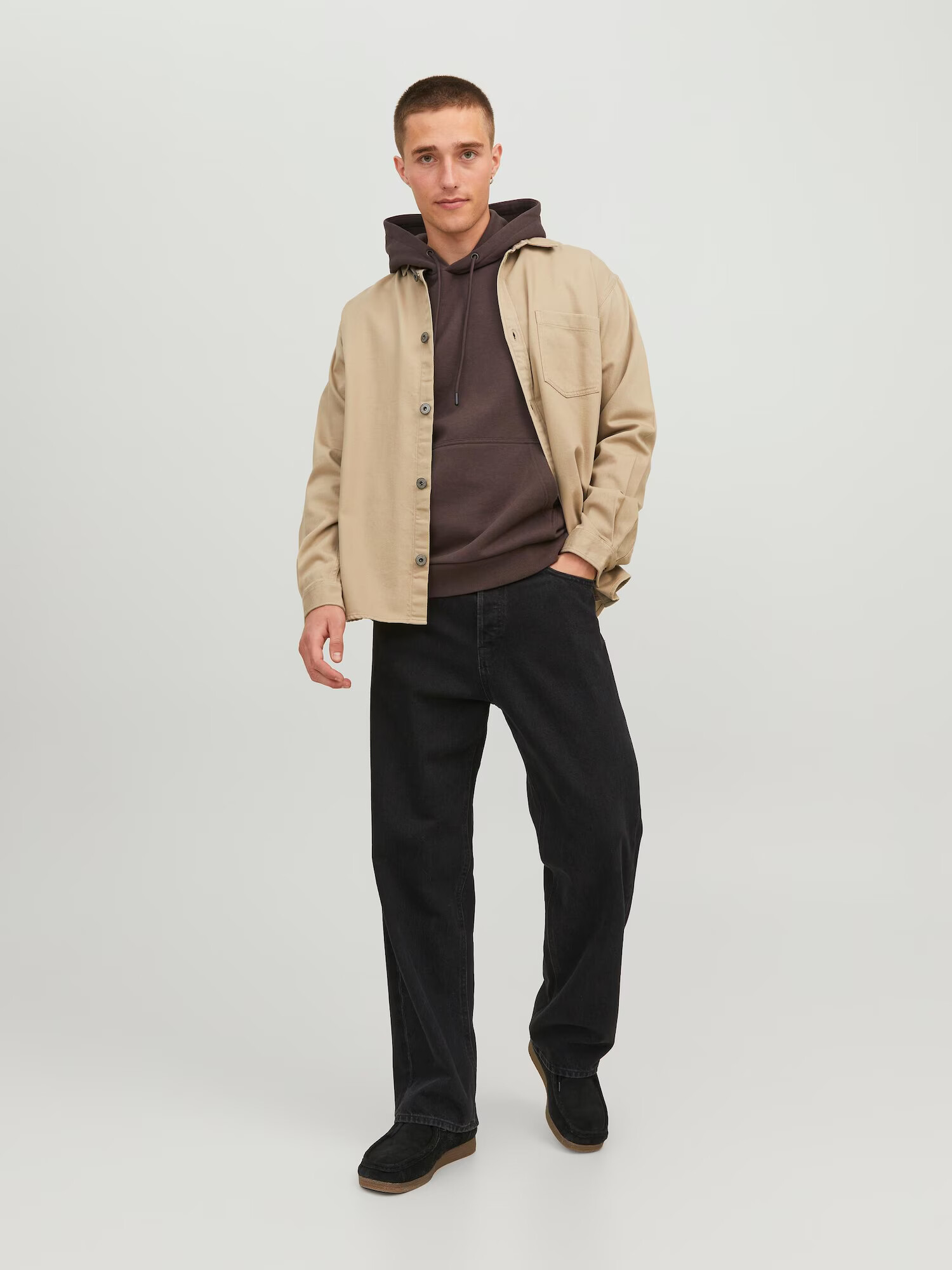 JACK & JONES Суичър 'BRADLEY' тъмнокафяво - Pepit.bg