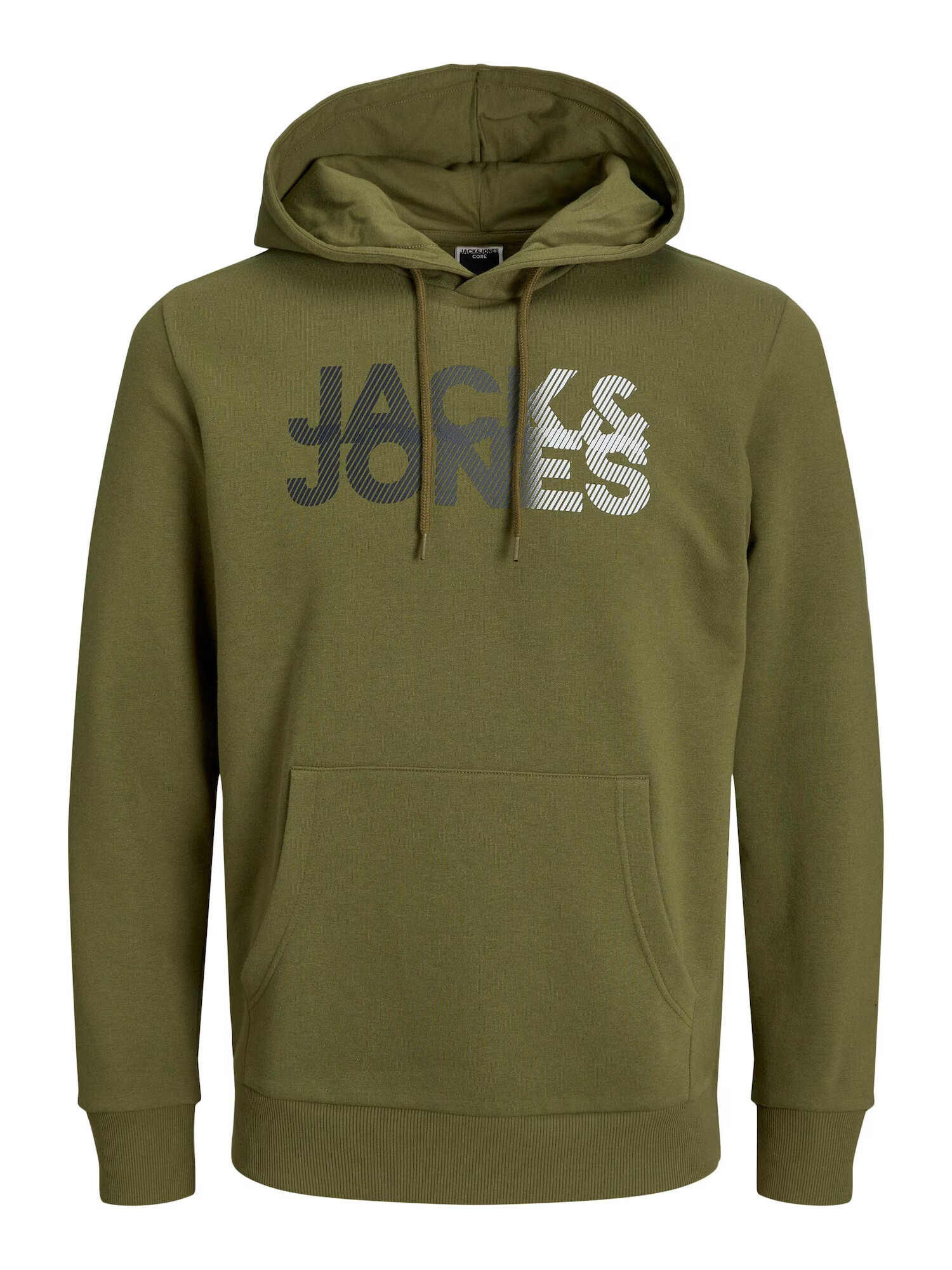 JACK & JONES Суичър маслина / черно / бяло - Pepit.bg