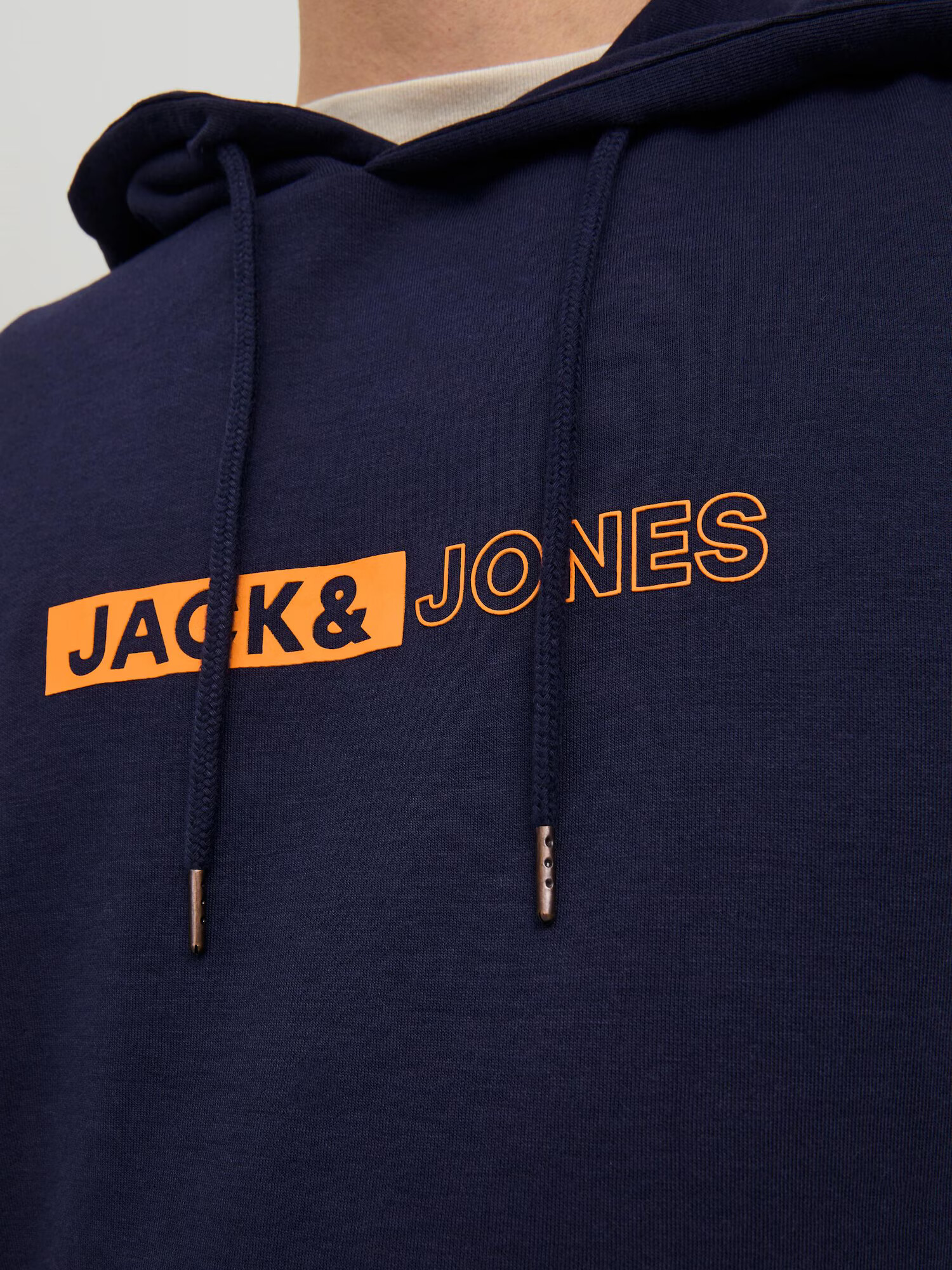 JACK & JONES Суичър 'Neo' нощно синьо / оранжево - Pepit.bg