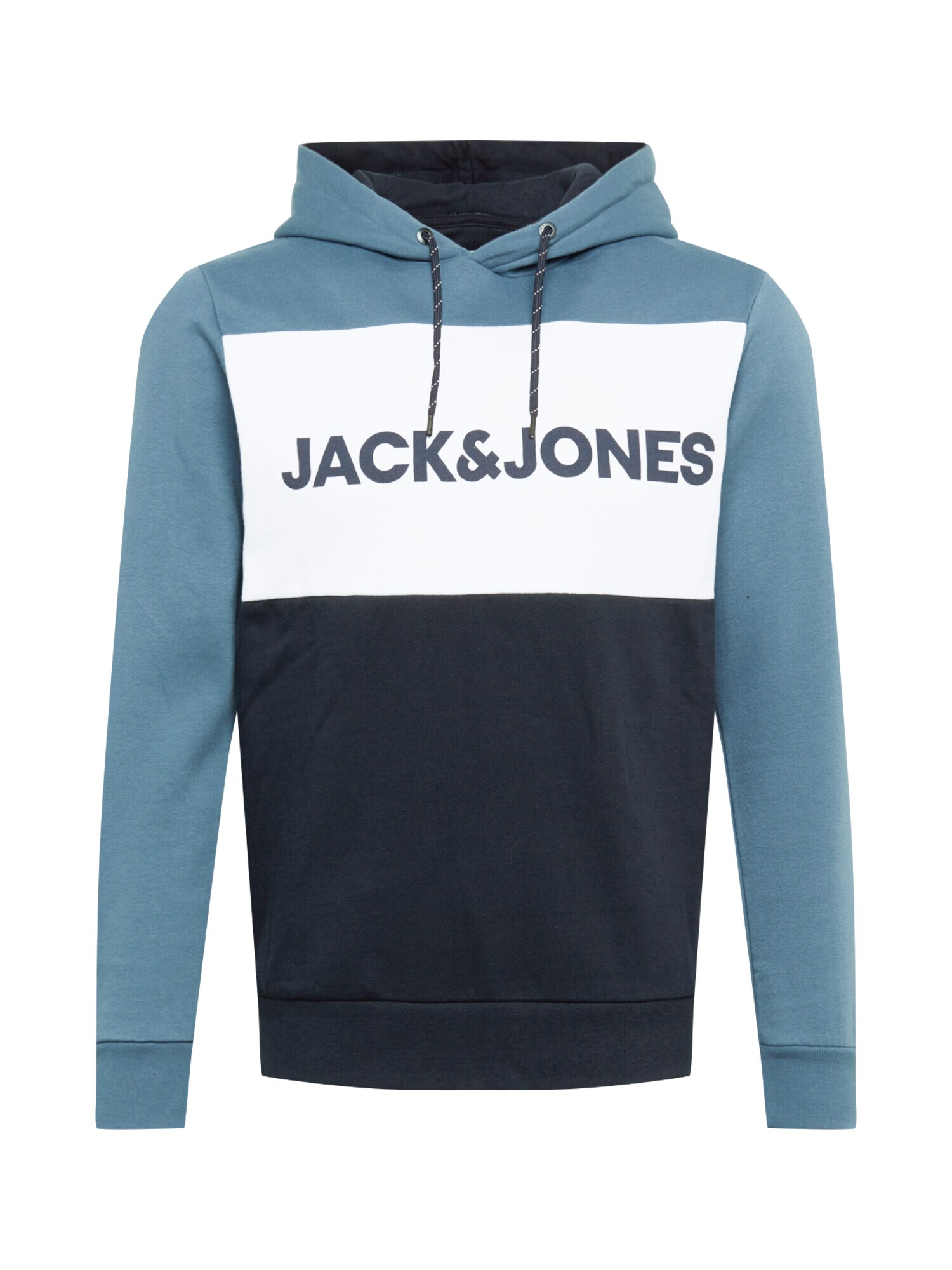 JACK & JONES Суичър опушено синьо / нощно синьо / бяло - Pepit.bg