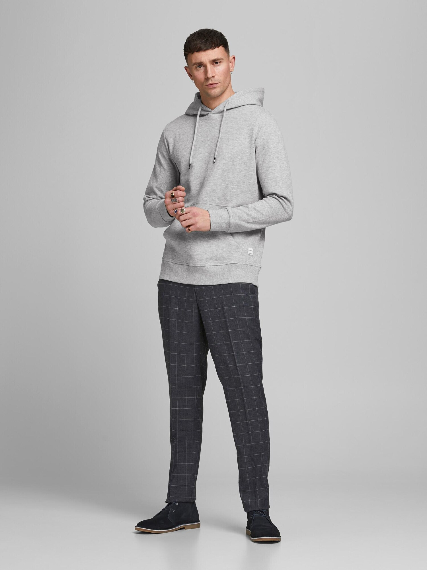 JACK & JONES Суичър сив меланж - Pepit.bg