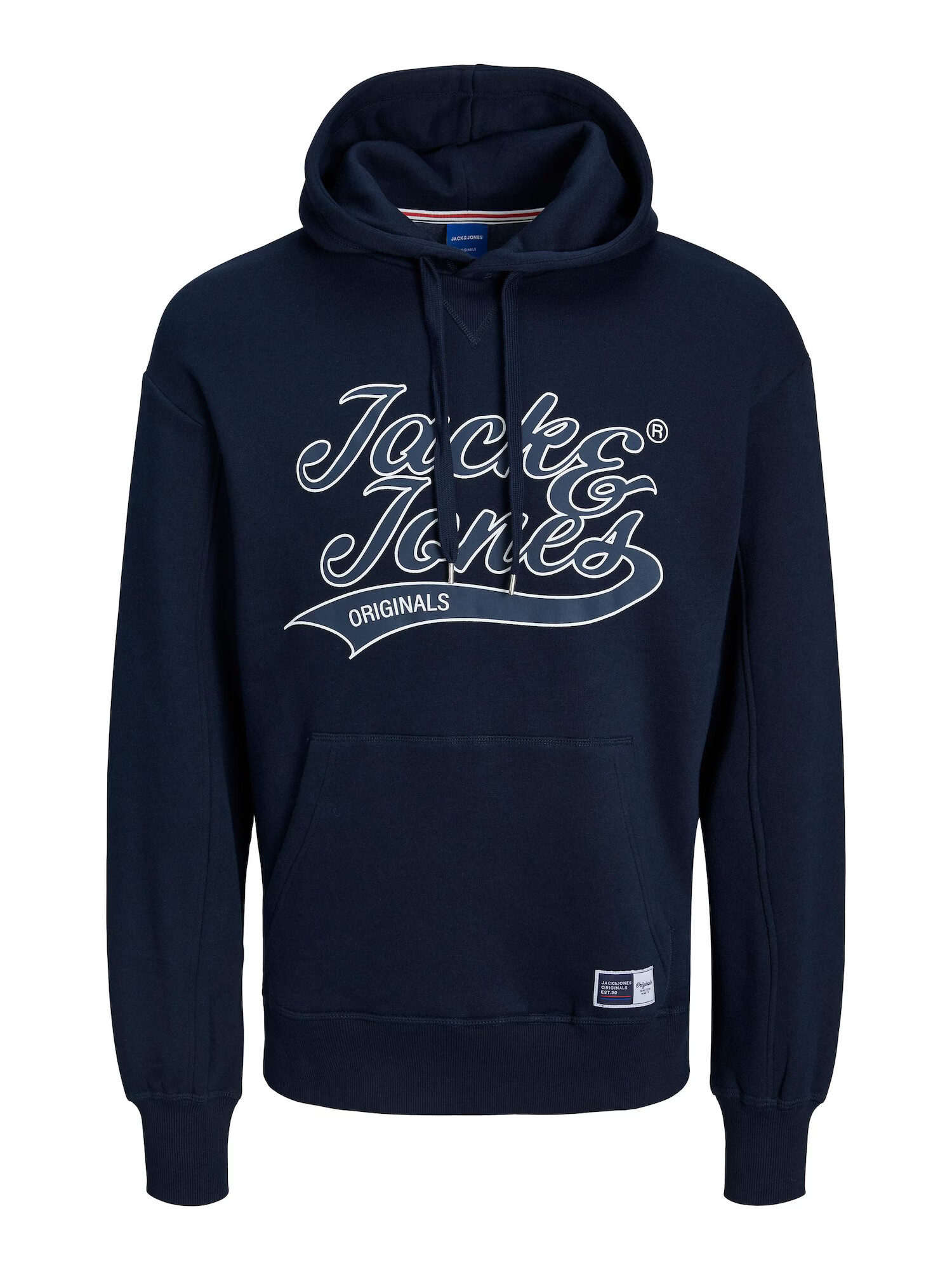 JACK & JONES Суичър 'TREVOR' нейви синьо / бяло - Pepit.bg