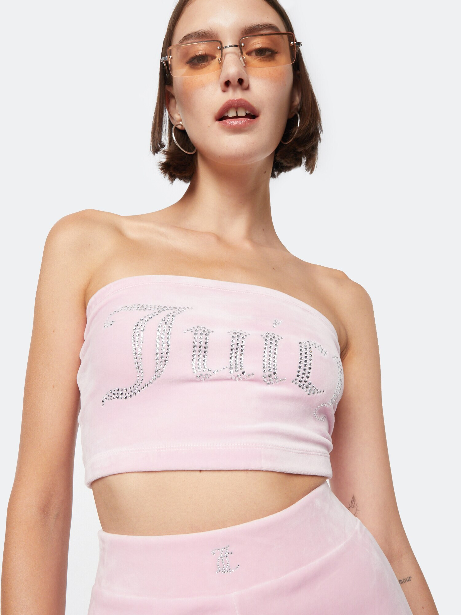 Juicy Couture Топ 'Babe' пастелнолилаво / сребърно - Pepit.bg