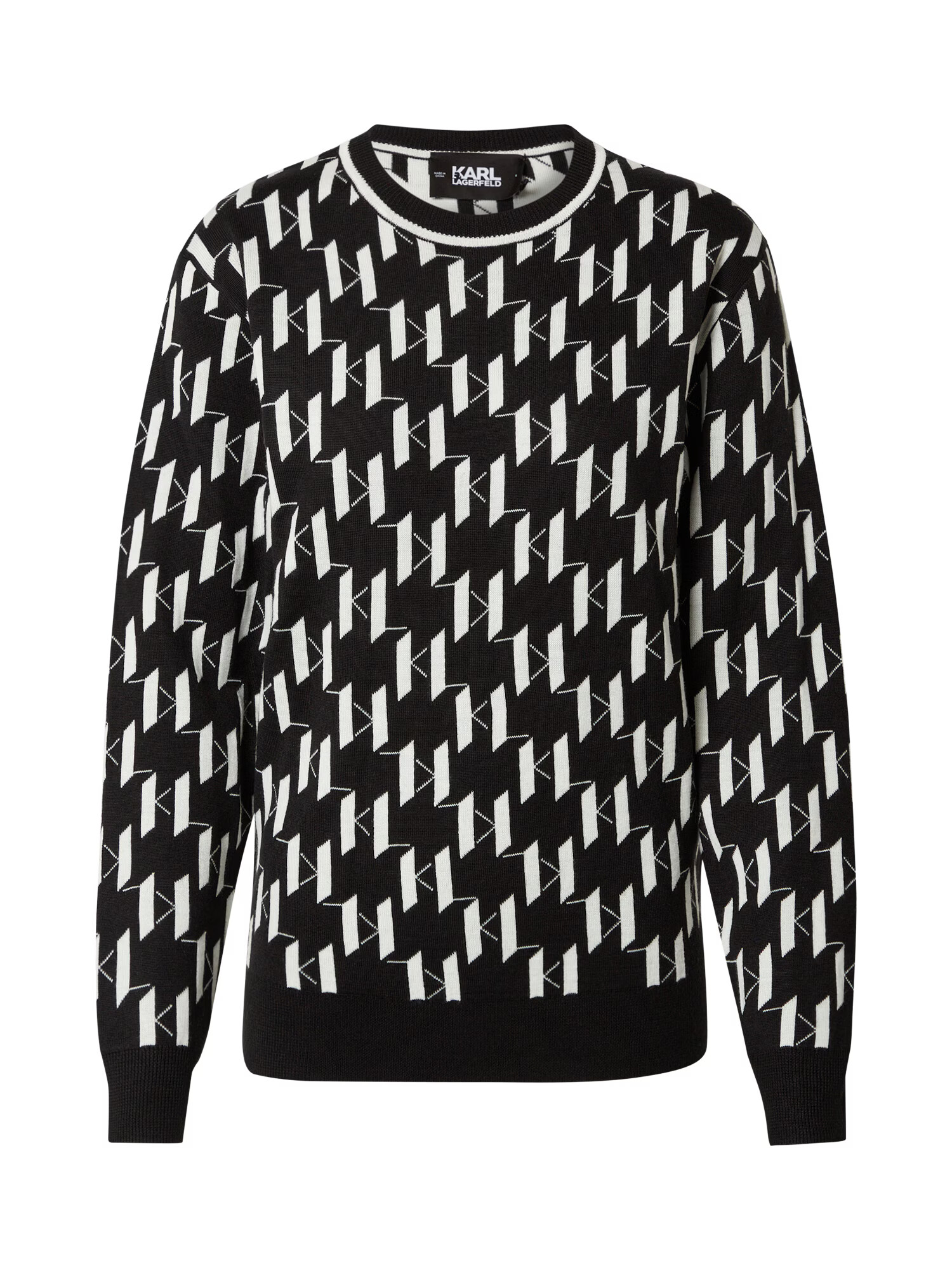 Karl Lagerfeld Pullover черно / бяло - Pepit.bg