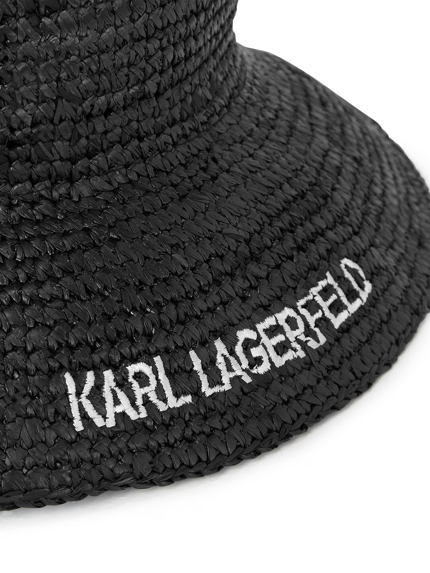 Karl Lagerfeld Шапка с периферия черно / бяло - Pepit.bg