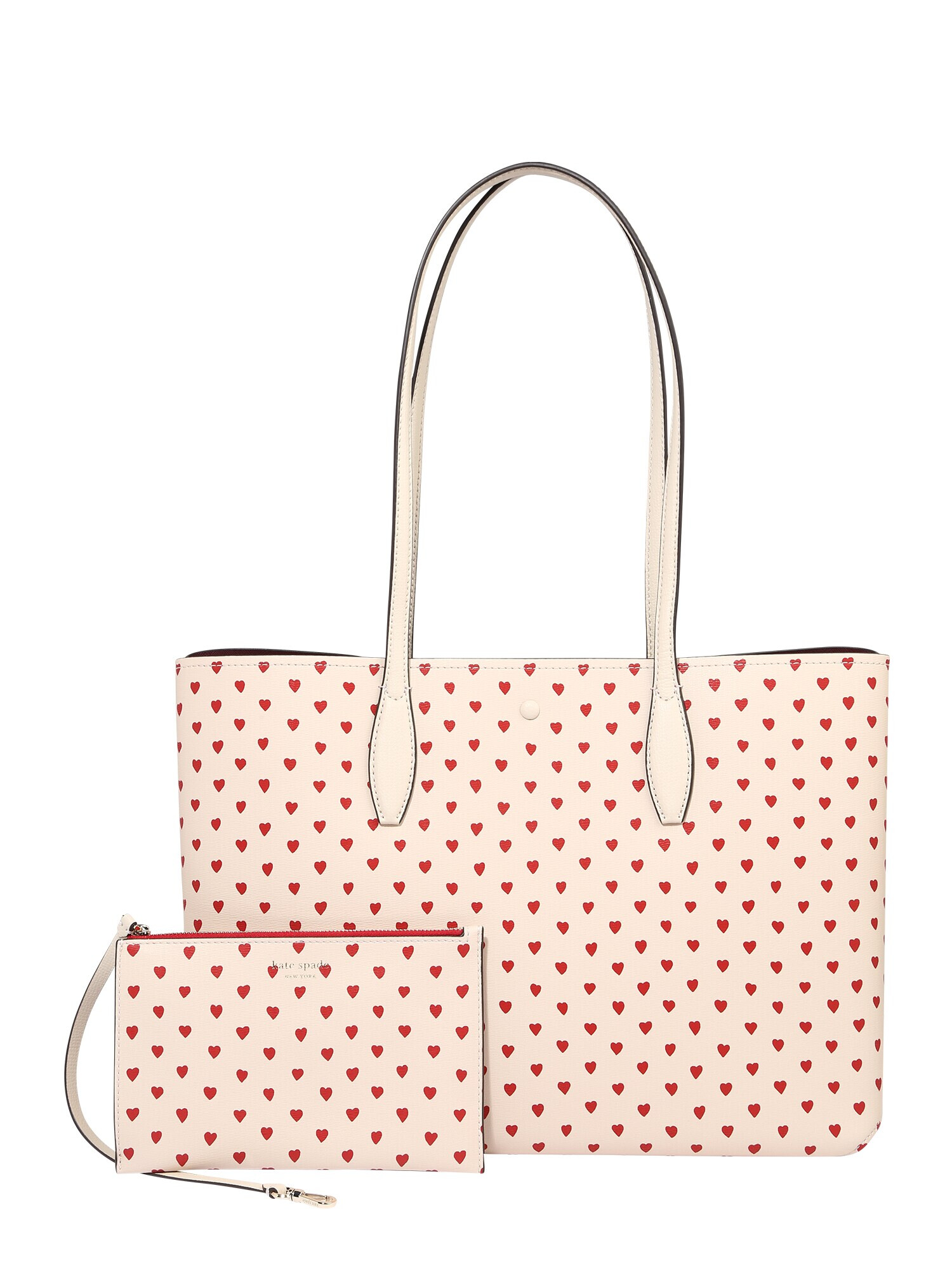 Kate Spade "Чанта тип ""Shopper""" бежово / червено - Pepit.bg