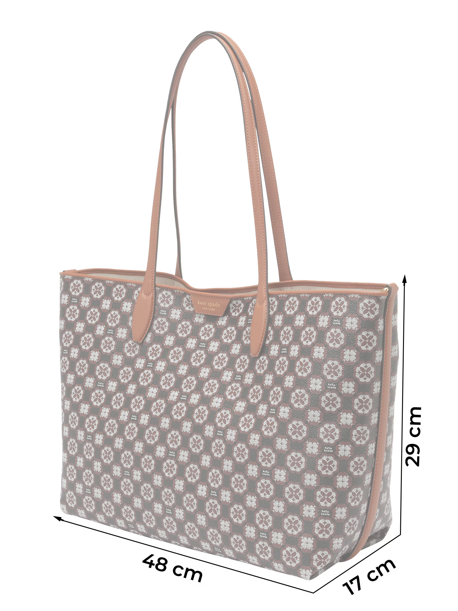 Kate Spade "Чанта тип ""Shopper""" 'Spade Flower' бежово / кафяво / сиво / черно - Pepit.bg