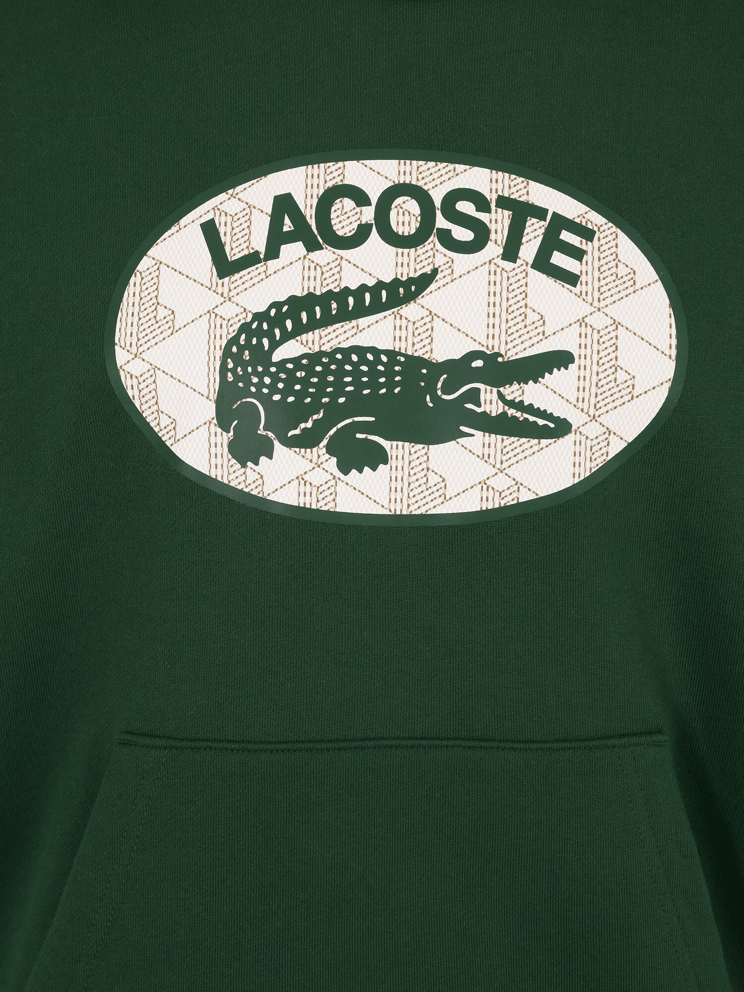 LACOSTE Суичър таупе сиво / тъмнозелено / бяло - Pepit.bg