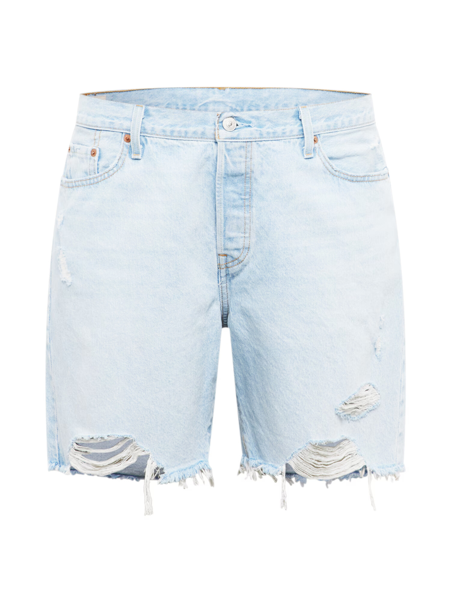 Levi's® Plus Дънки 'PLUS 501® 90S SHORT LIGHT INDIGO - WORN IN' светлосиньо - Pepit.bg