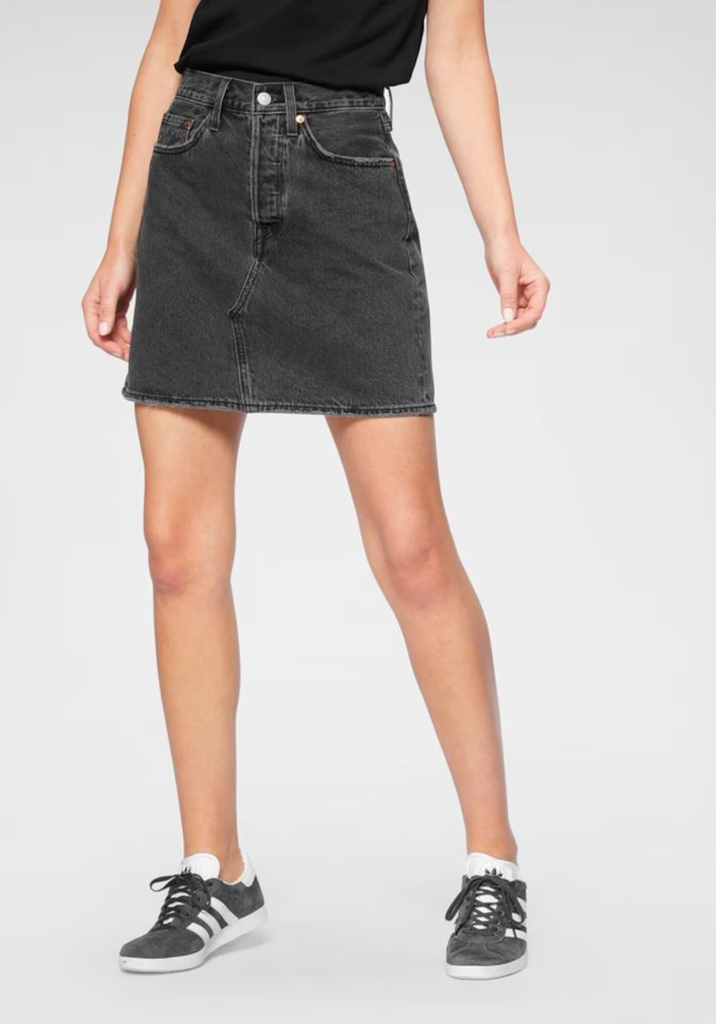 LEVI'S Пола 'HR DECON ICONIC BF SKIRT BLACKS' черен деним - Pepit.bg