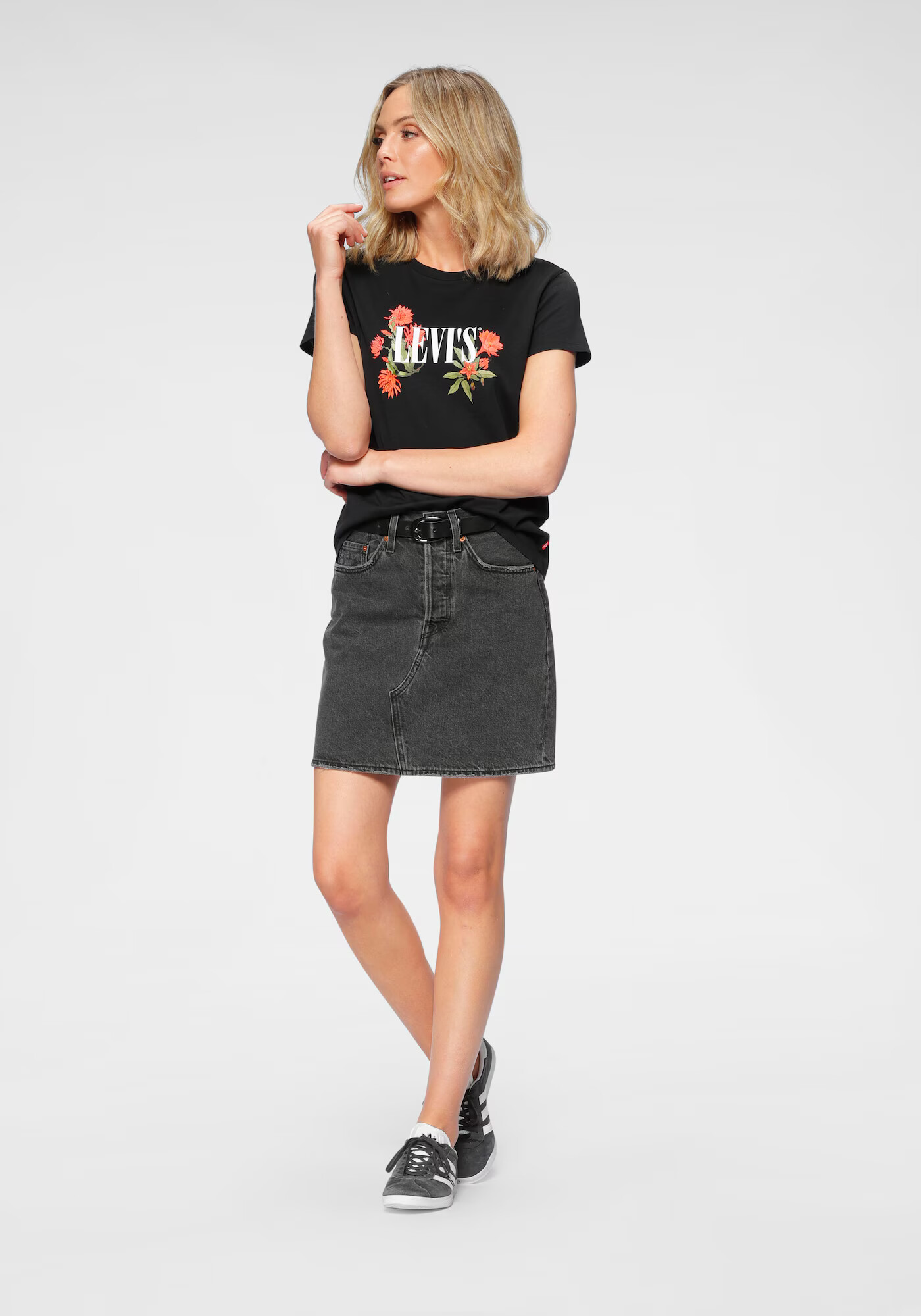 LEVI'S Пола 'HR DECON ICONIC BF SKIRT BLACKS' черен деним - Pepit.bg