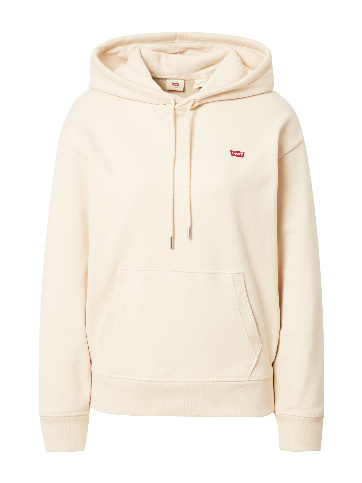 LEVI'S Суичър 'STANDARD HOODIE NEUTRALS' кремаво / червено / бяло - Pepit.bg