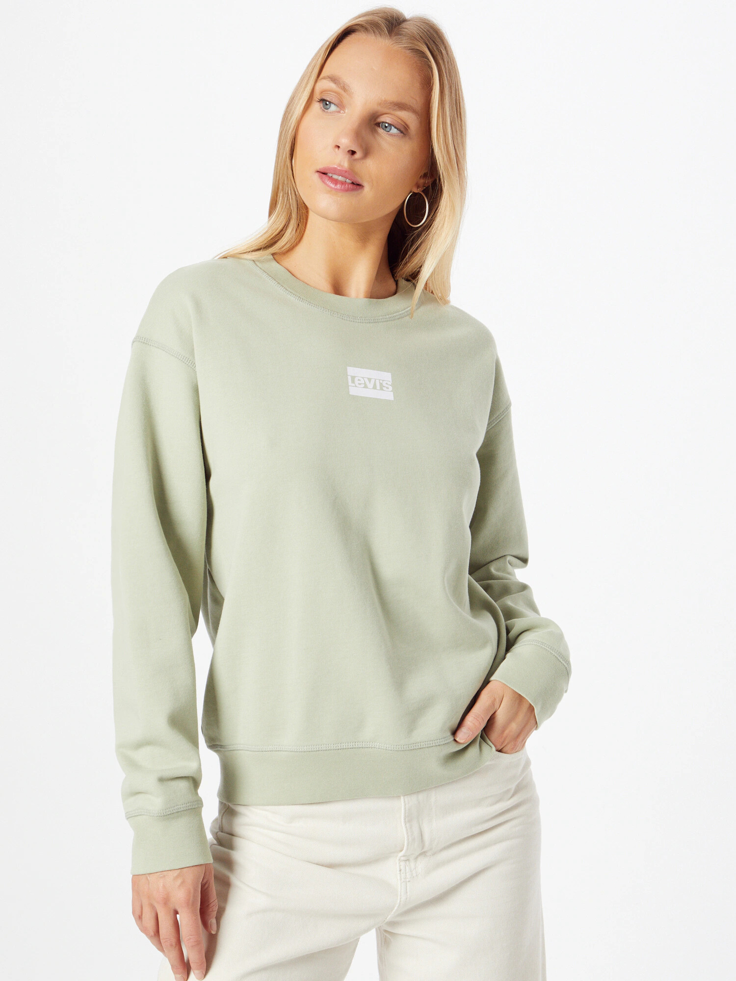 LEVI'S Суичър 'GRAPHIC STANDARD CREW GREENS' мента / бяло - Pepit.bg