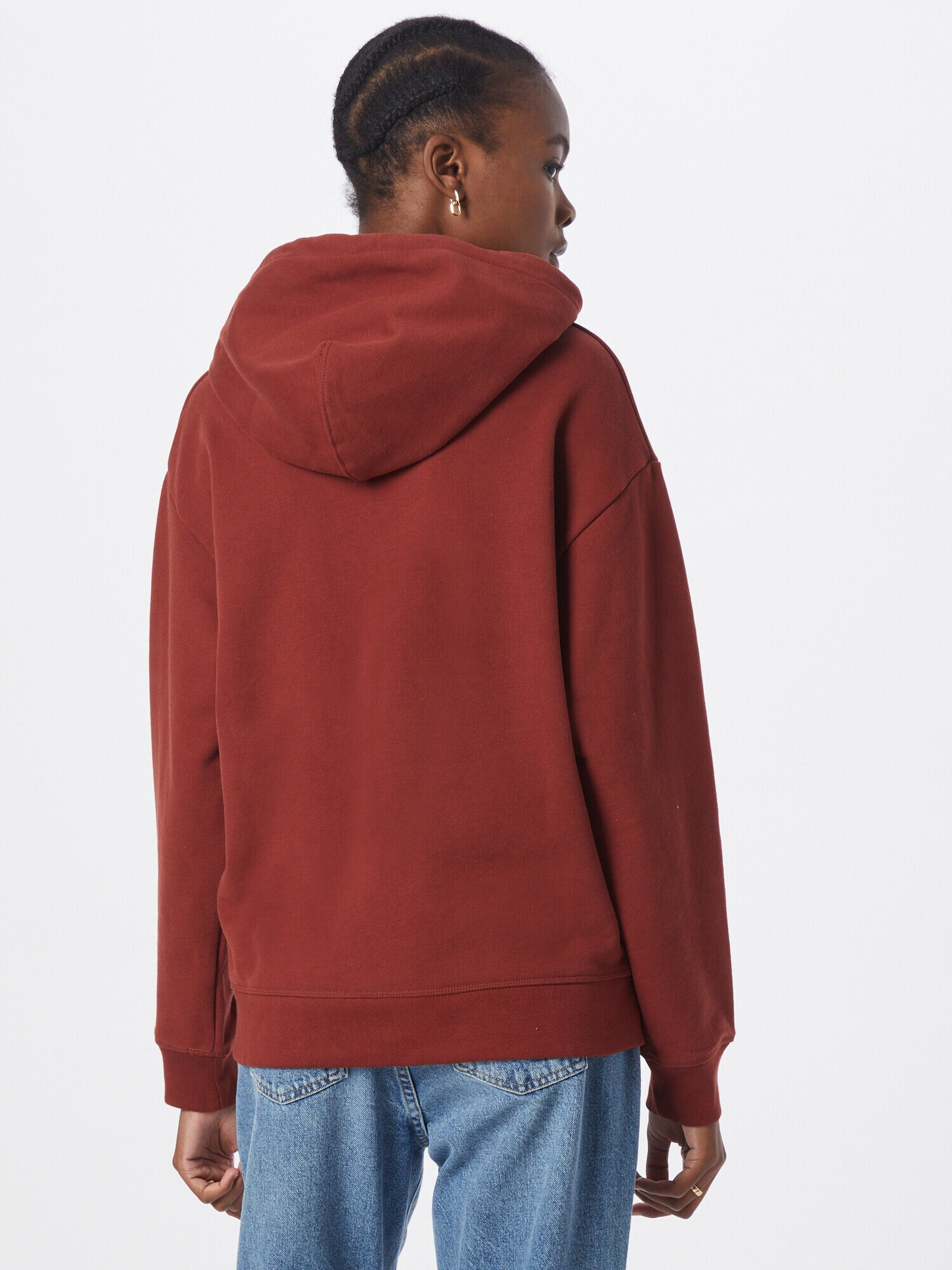 LEVI'S Суичър 'GRAPHIC STANDARD HOODIE NEUTRALS' тъмночервено / бяло - Pepit.bg