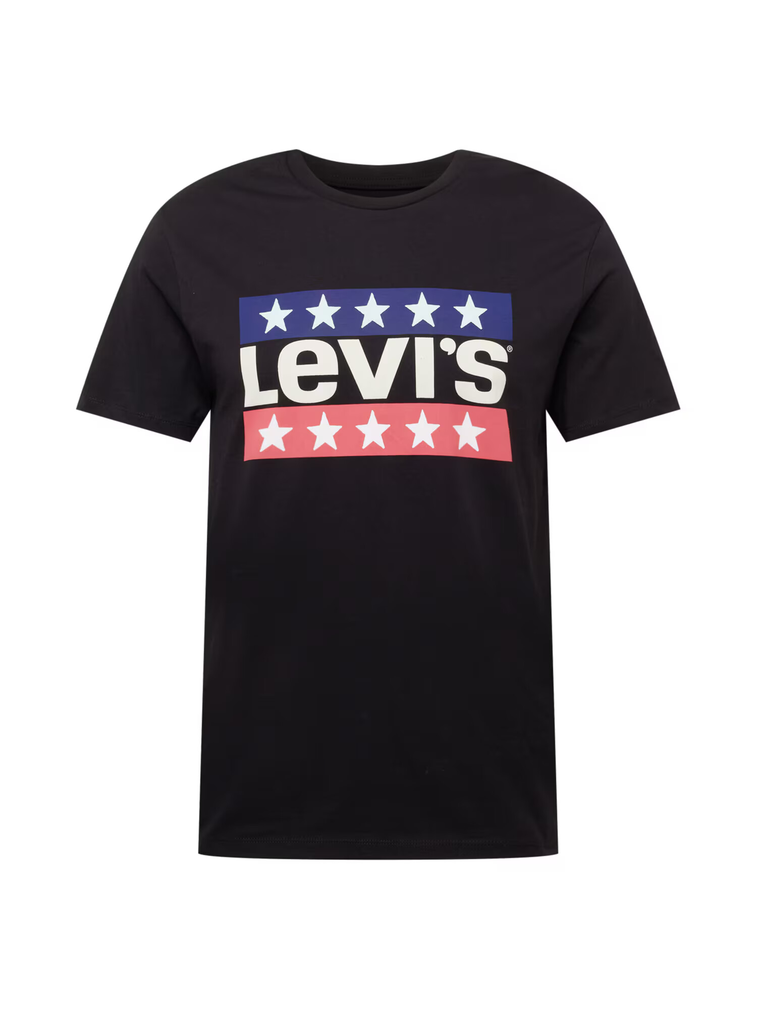 LEVI'S Тениска 'LSE_GRAPHIC CREWNECK TE BLACKS' нейви синьо / сьомга / черно / бяло - Pepit.bg