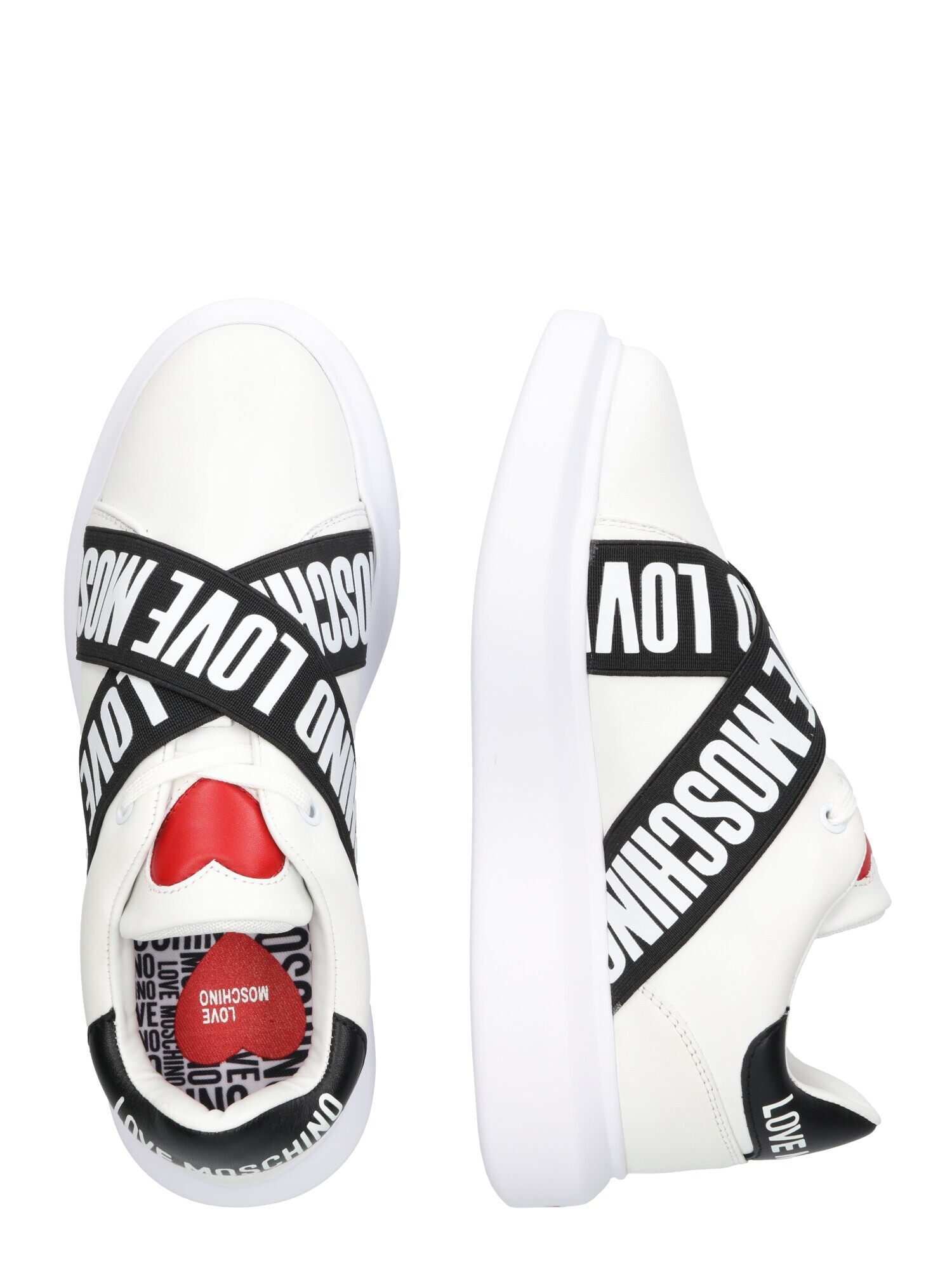 Love Moschino Спортни обувки Slip On червено / черно / бяло - Pepit.bg