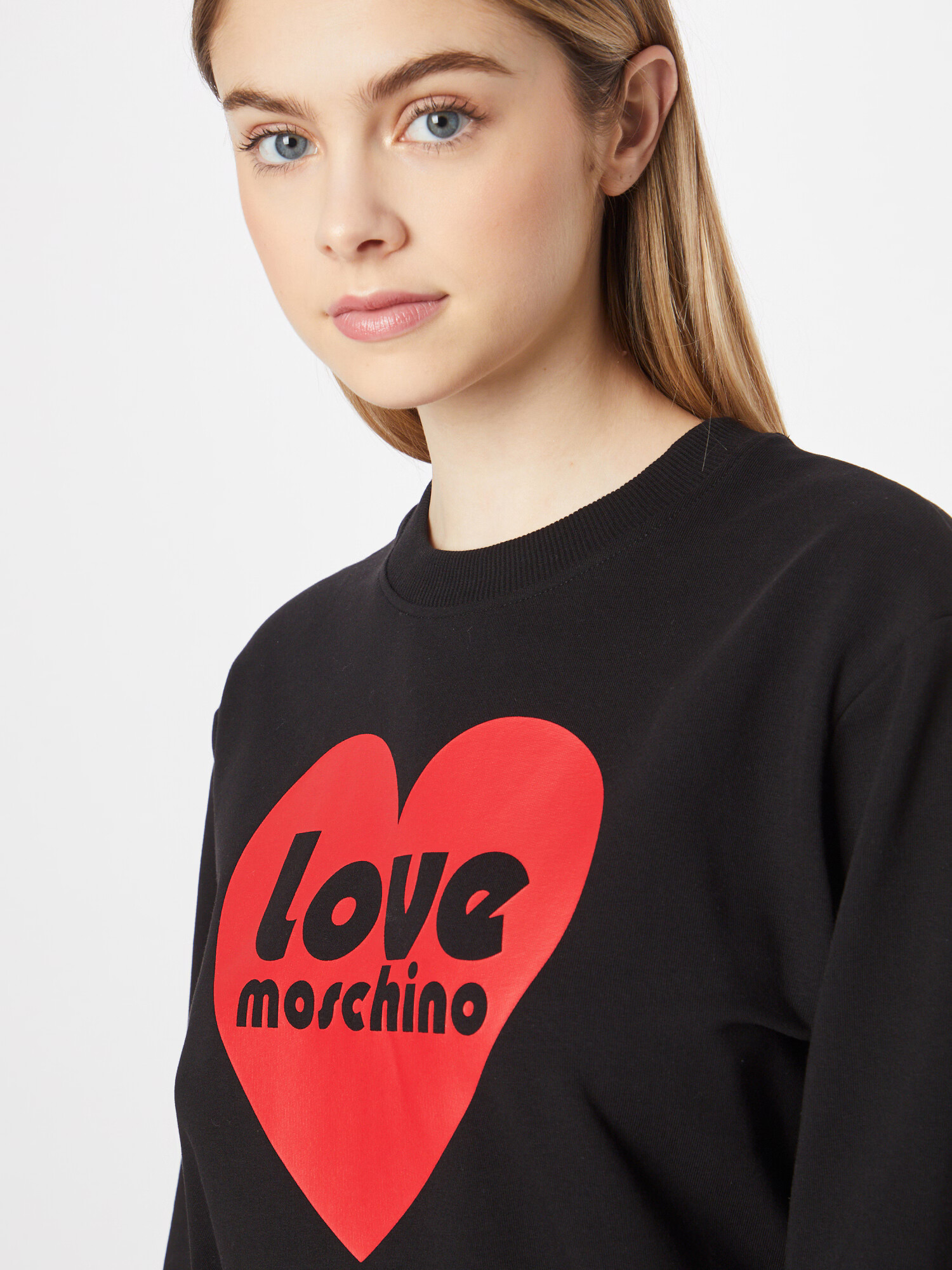 Love Moschino Суичър червено / черно - Pepit.bg