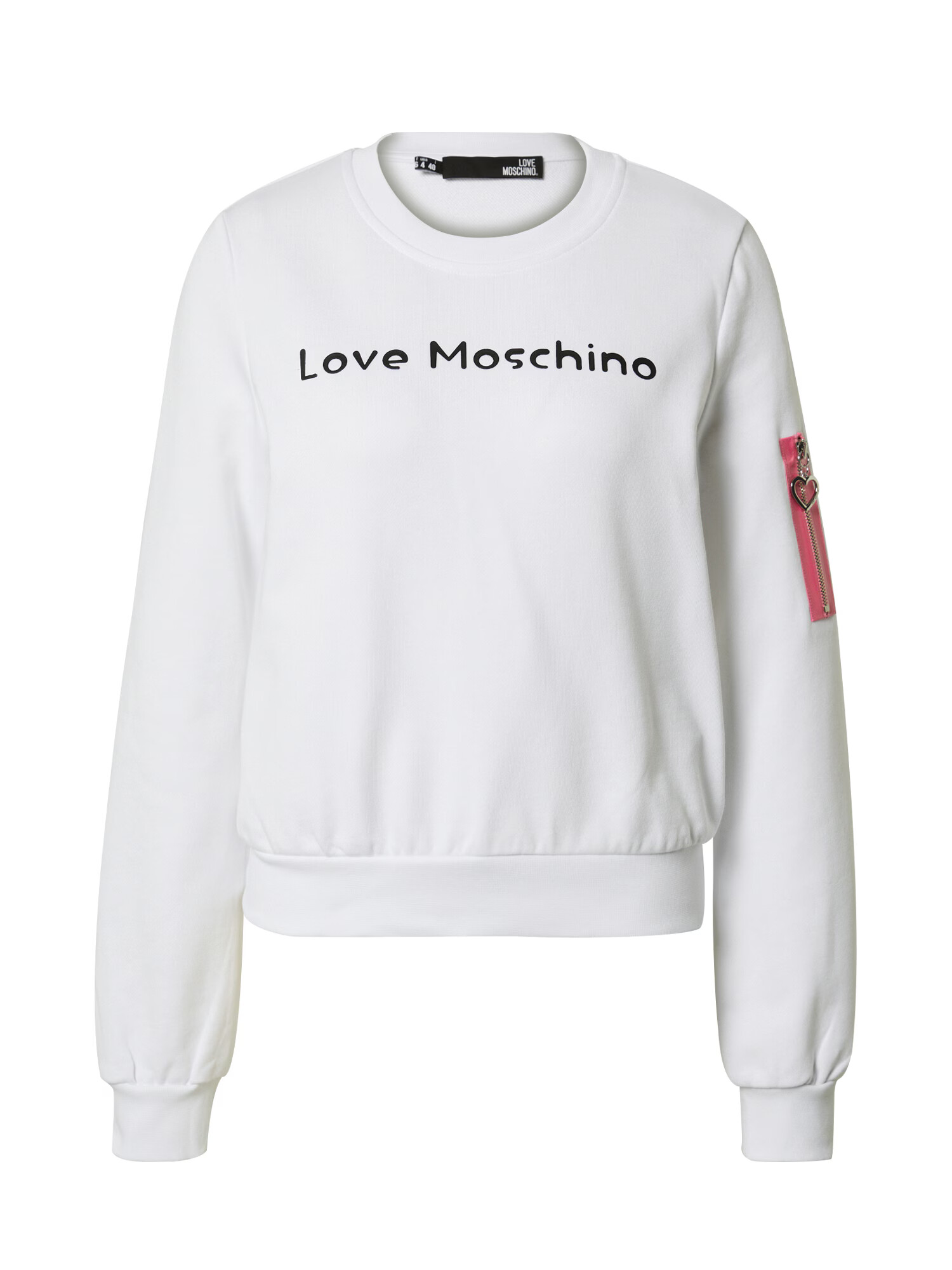 Love Moschino Суичър 'FELPA' розово / черно / бяло - Pepit.bg