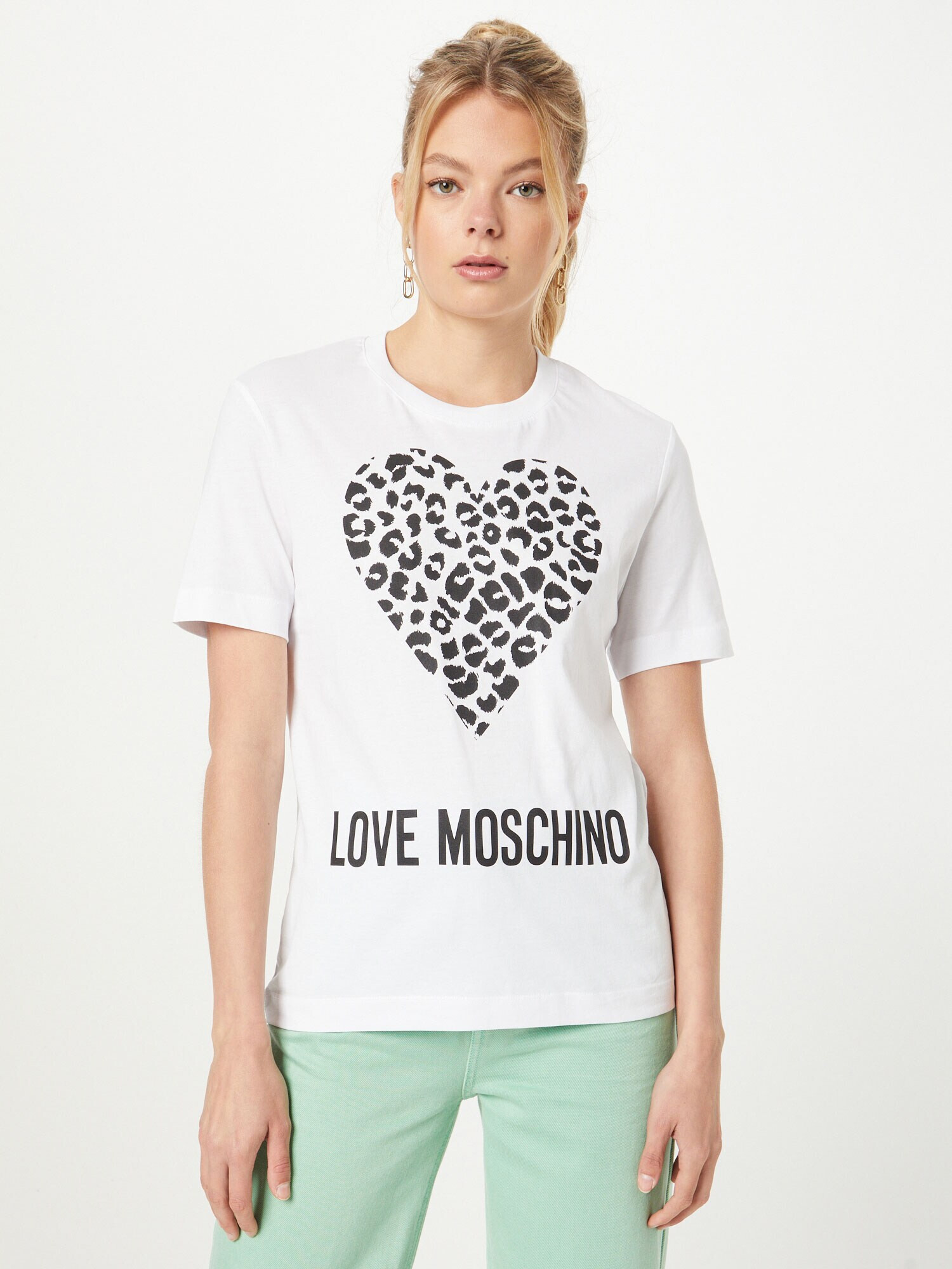 Love Moschino Тениска черно / бяло - Pepit.bg