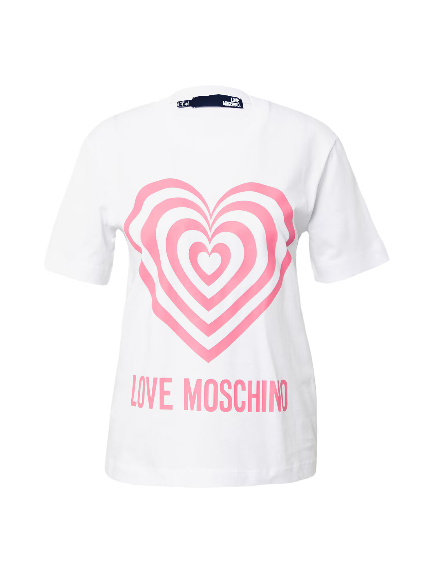 Love Moschino Тениска розово / бяло - Pepit.bg