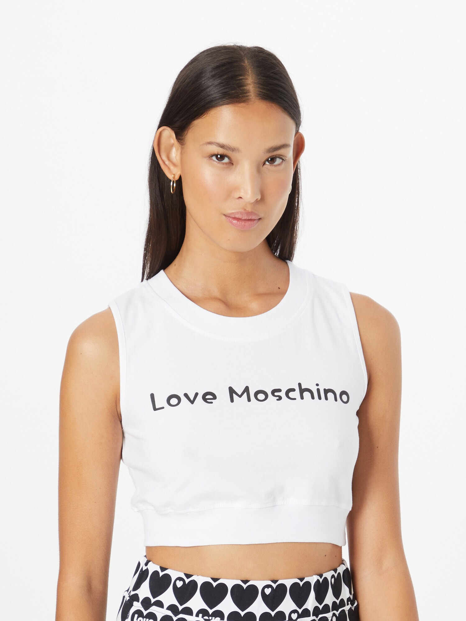 Love Moschino Топ черно / бяло - Pepit.bg