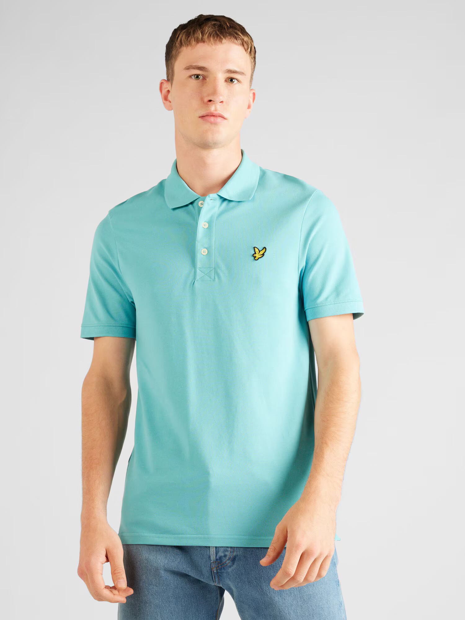 Lyle & Scott Тениска аквамарин / жълто / черно - Pepit.bg