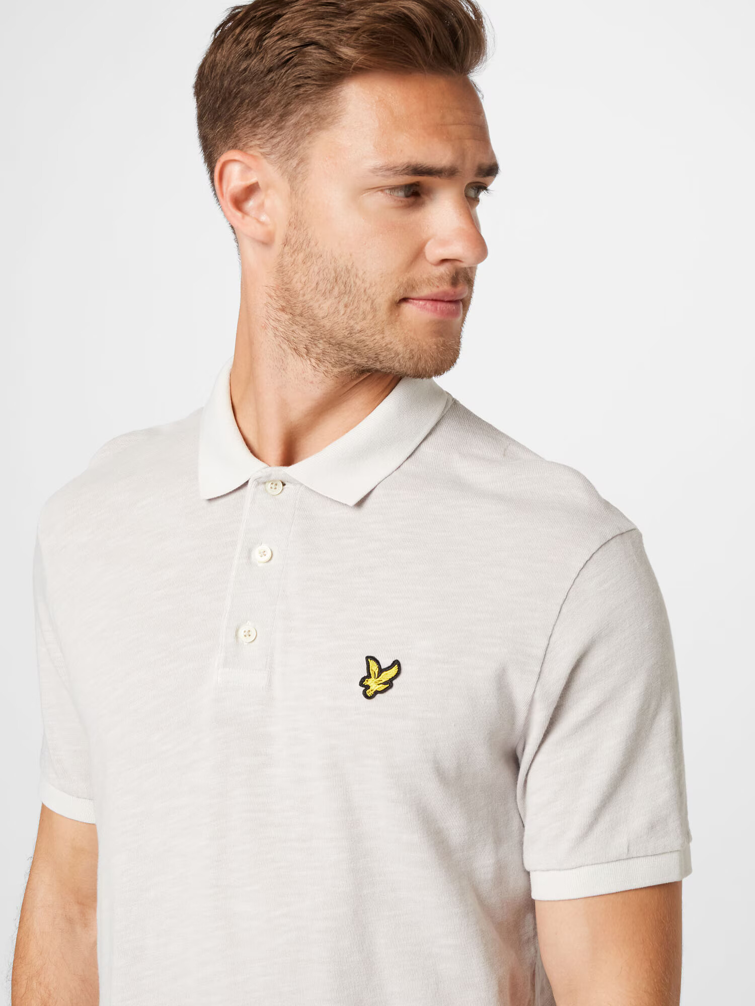 Lyle & Scott Тениска неоново жълто / черно / бял меланж - Pepit.bg