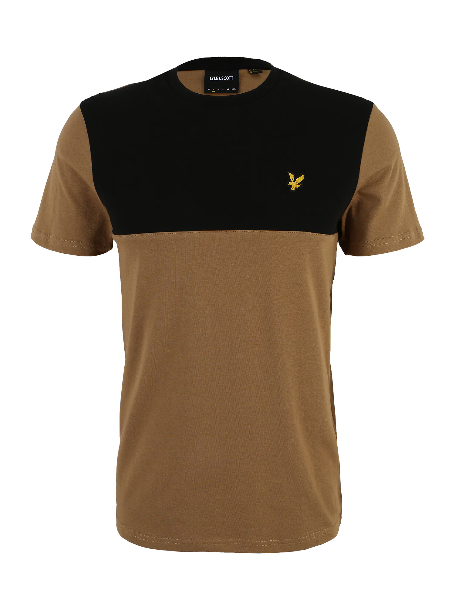 Lyle & Scott Тениска камел / жълто / черно - Pepit.bg