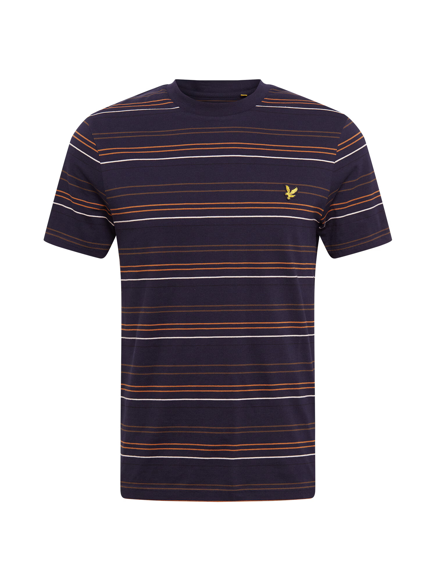 Lyle & Scott Тениска нейви синьо / кафяво / бяло / оранжево - Pepit.bg