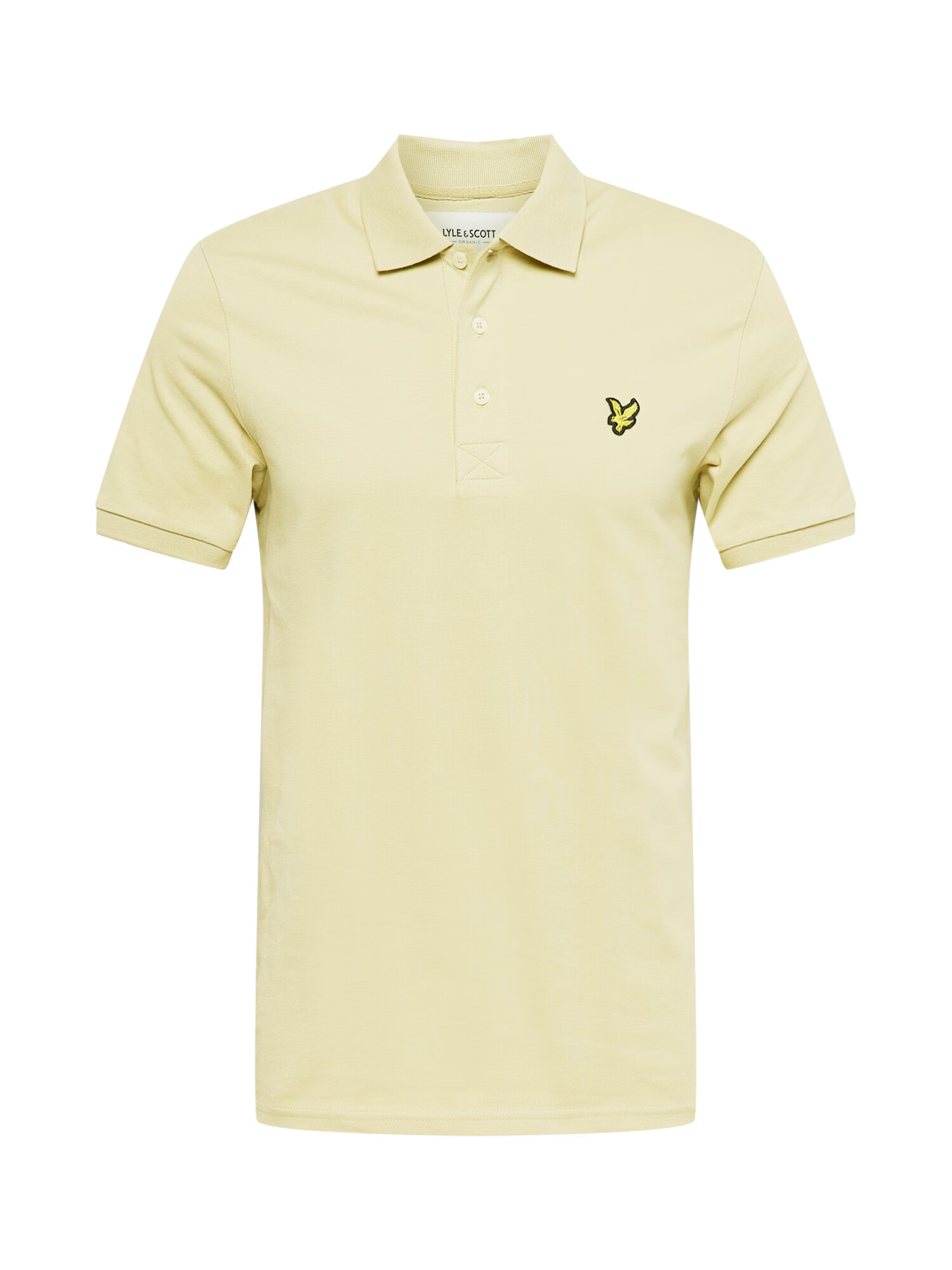 Lyle & Scott Тениска 'Plain' златистожълто / каки / черно - Pepit.bg