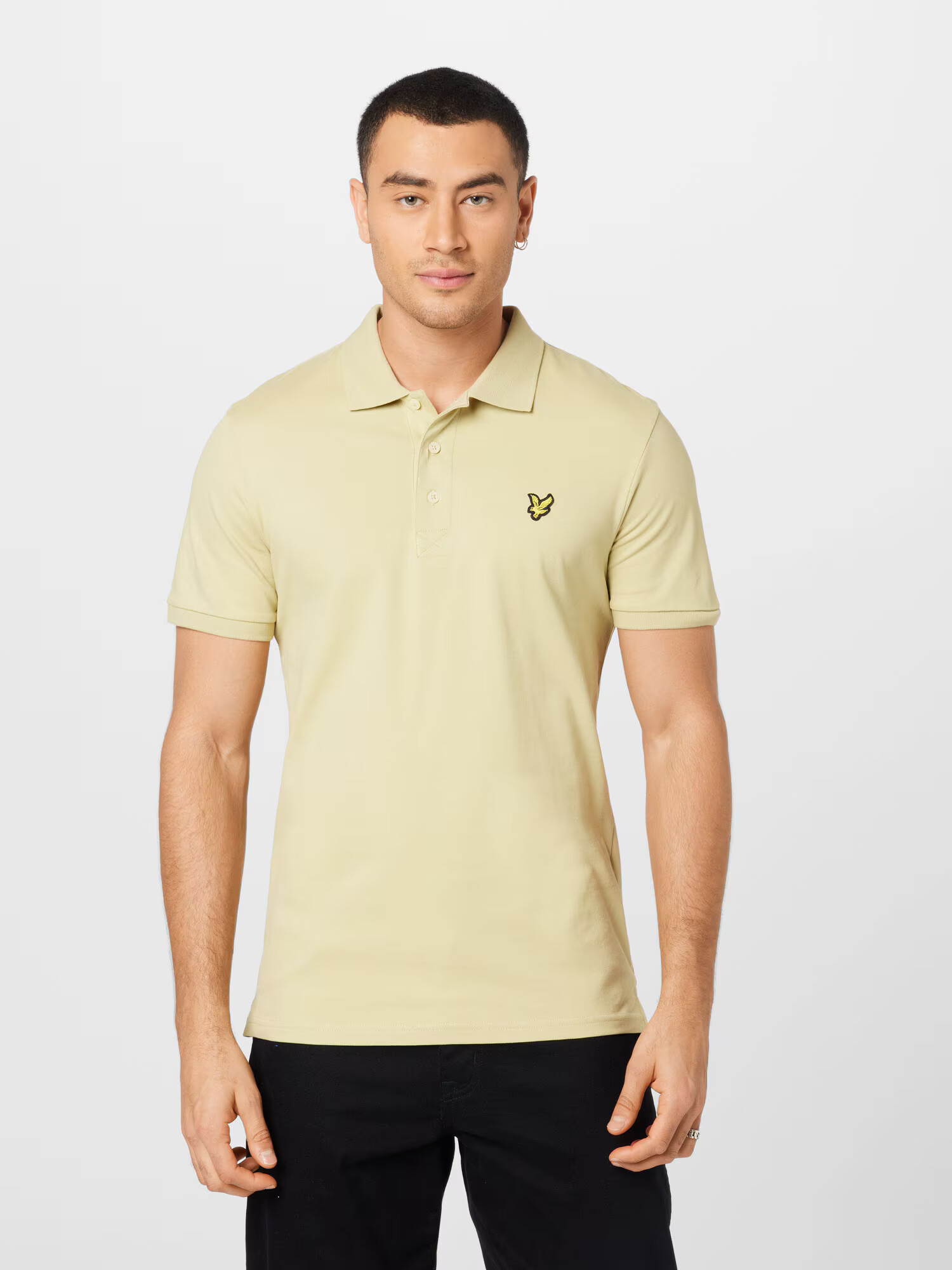 Lyle & Scott Тениска 'Plain' златистожълто / каки / черно - Pepit.bg