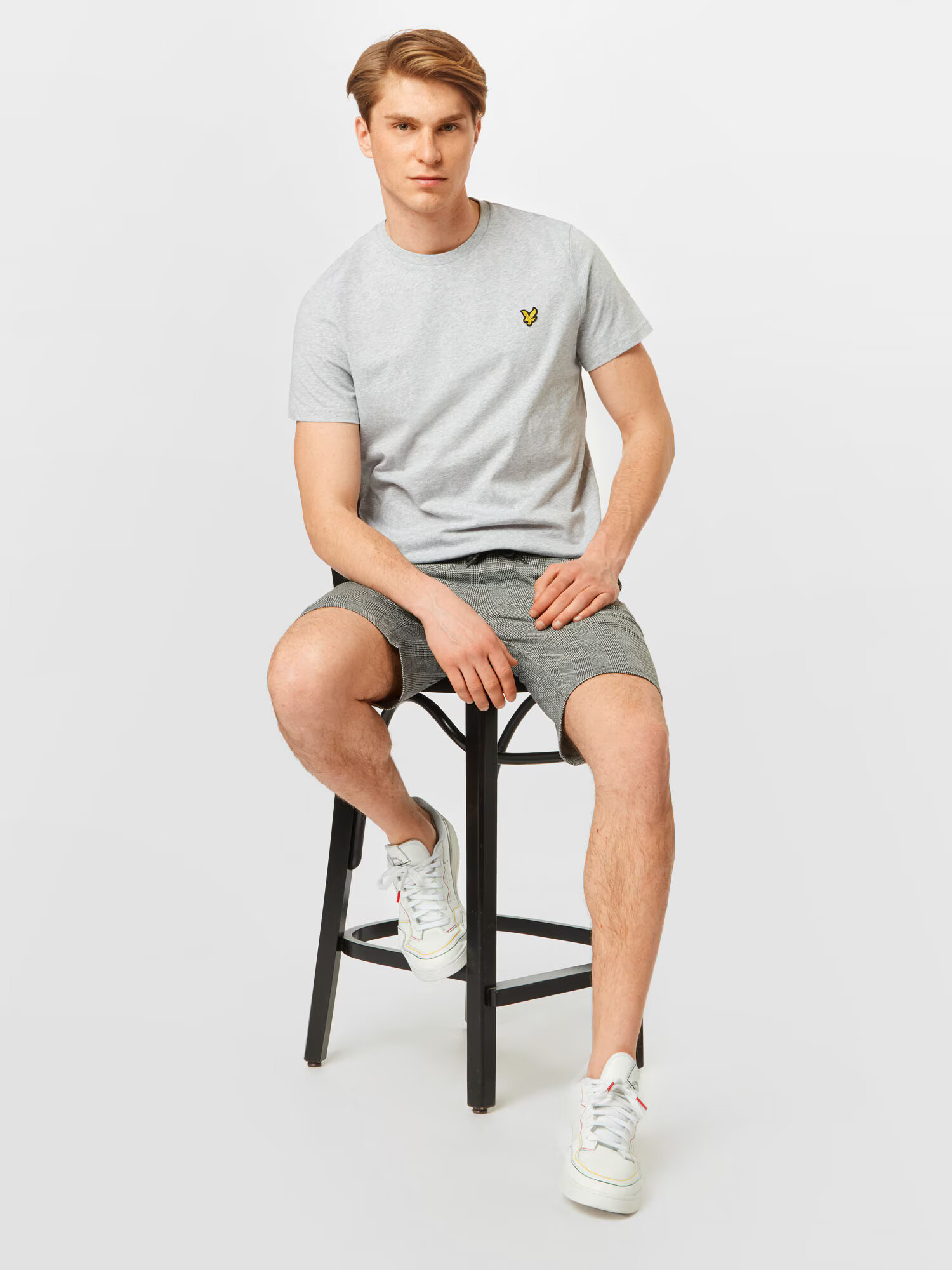 Lyle & Scott Тениска златистожълто / сив меланж / черно - Pepit.bg