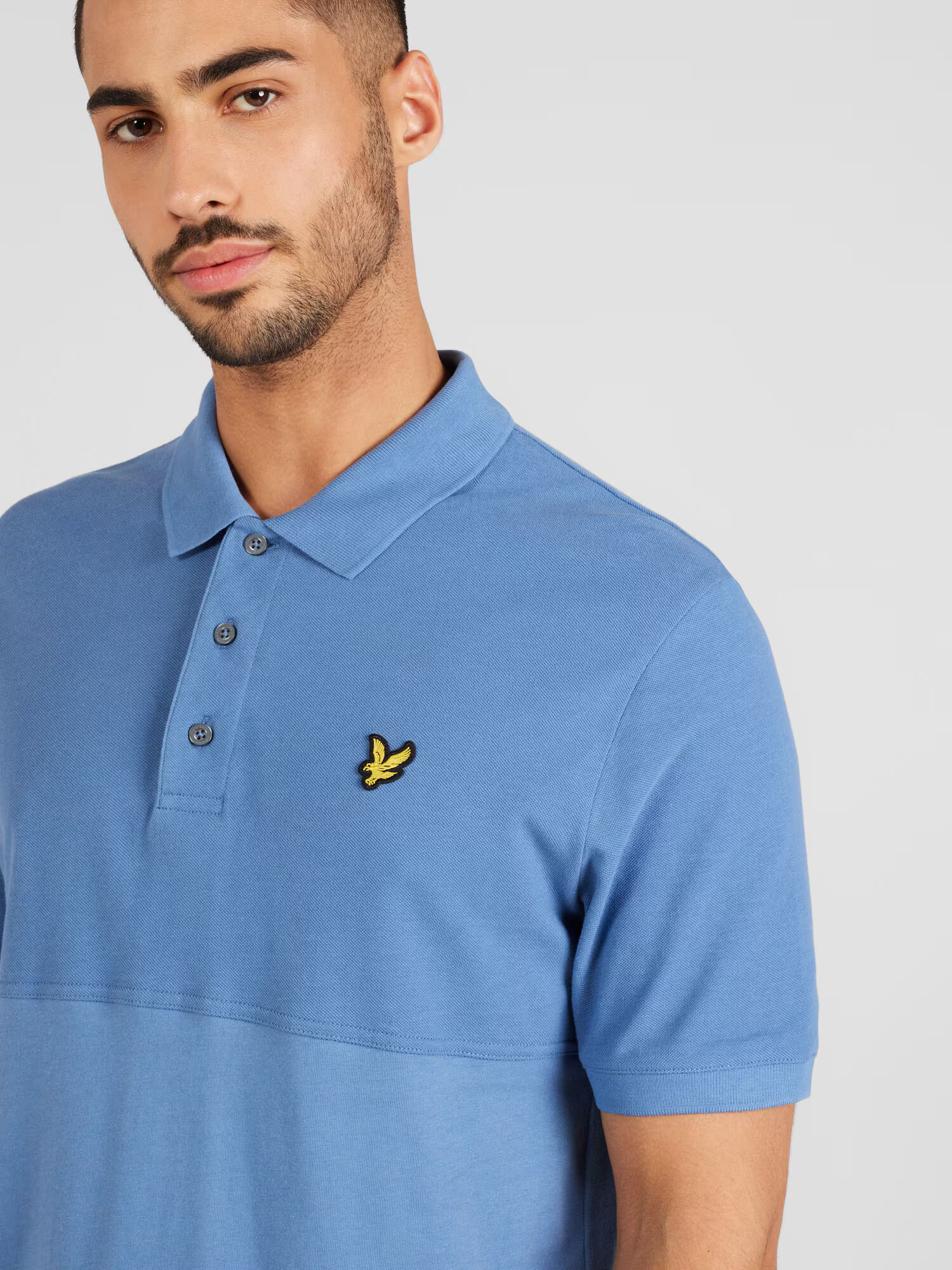 Lyle & Scott Тениска светлосиньо / жълто / черно - Pepit.bg