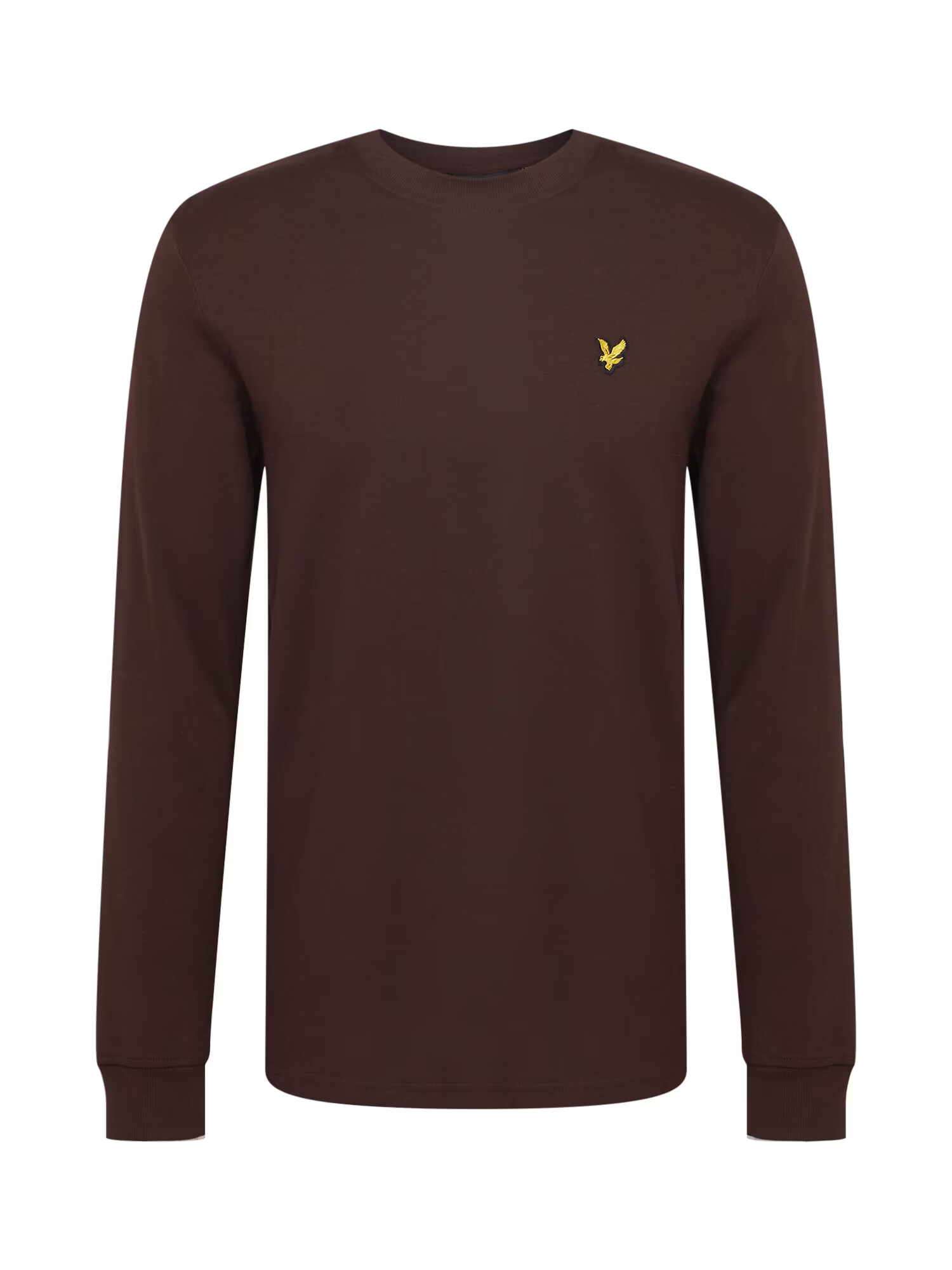 Lyle & Scott Тениска тъмнокафяво / златистожълто - Pepit.bg