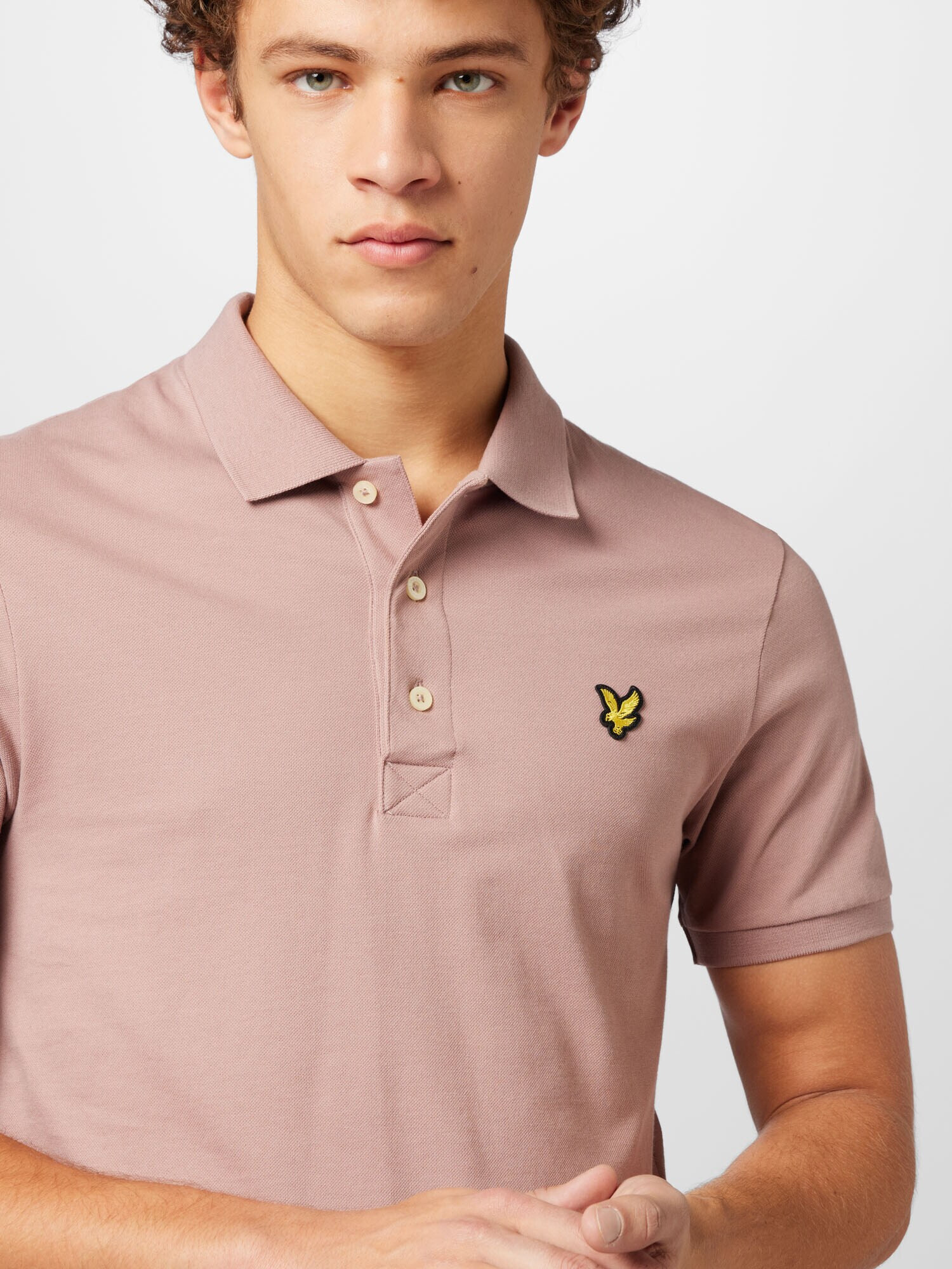 Lyle & Scott Тениска жълто / пудра / черно - Pepit.bg