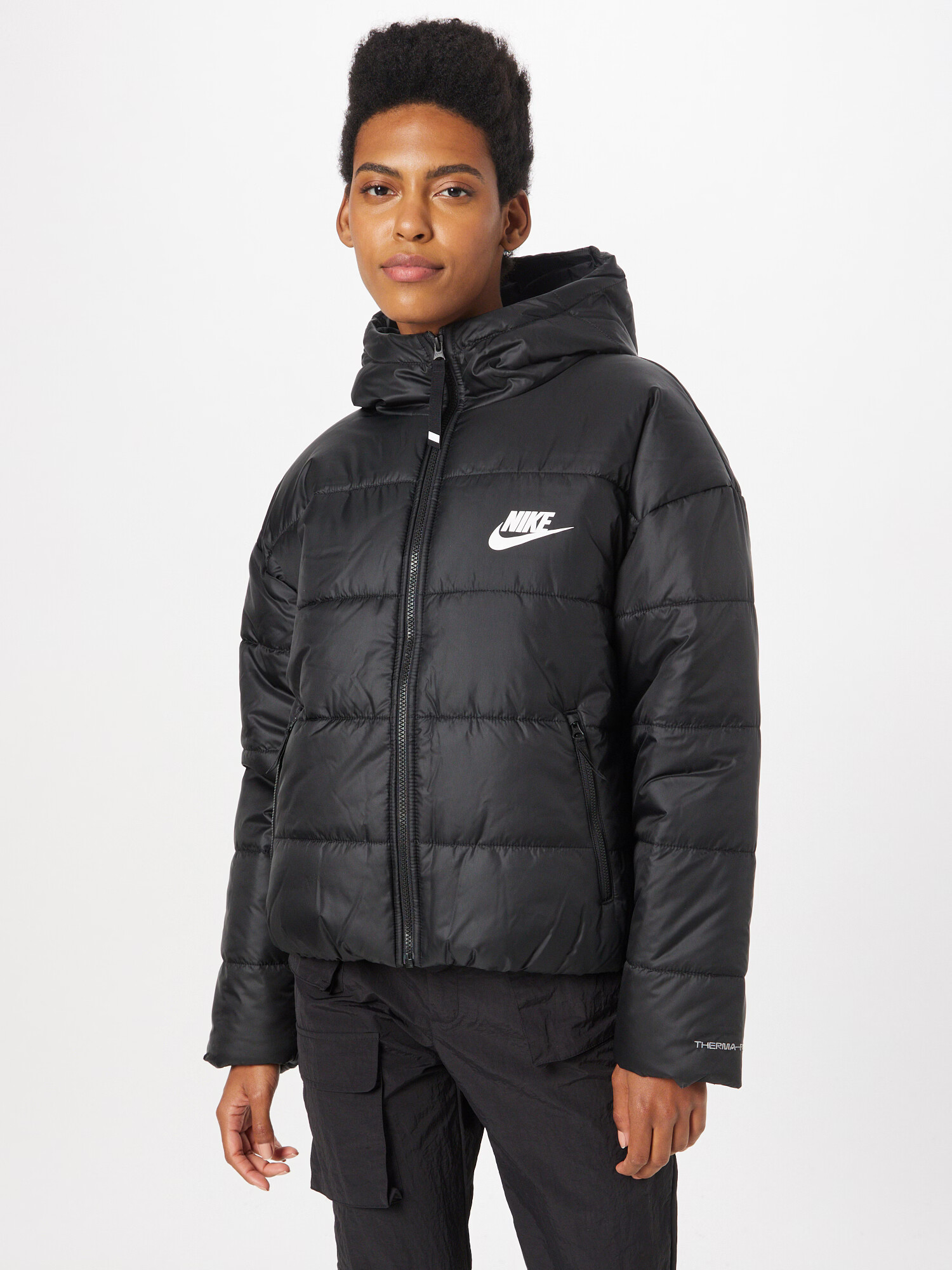 Nike Sportswear Зимно яке черно / бяло - Pepit.bg