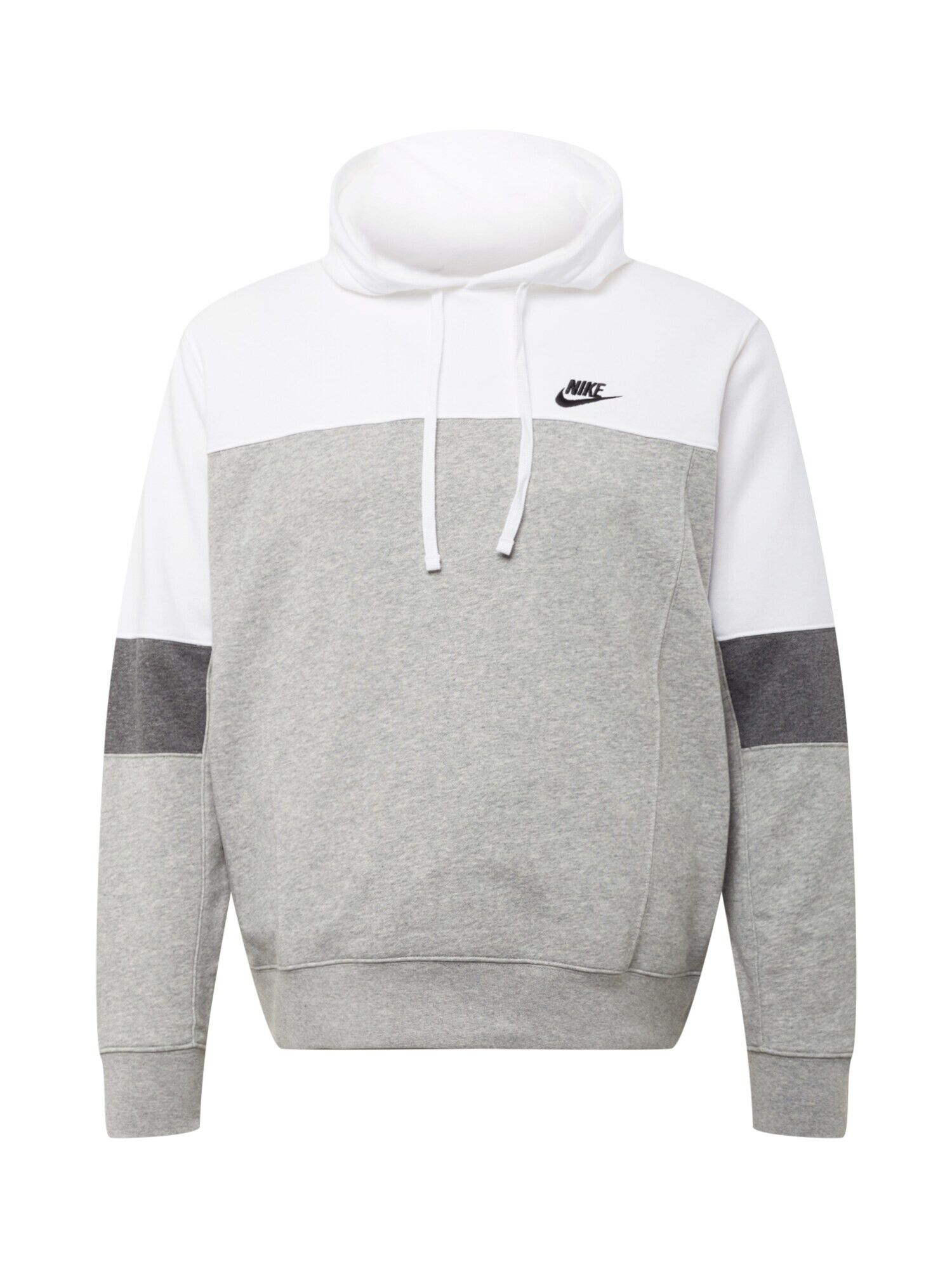 Nike Sportswear Суичър бяло / сив меланж / тъмносиво - Pepit.bg