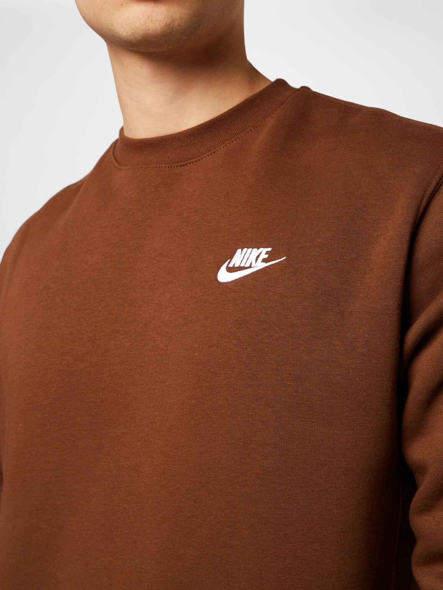 Nike Sportswear Спортен блузон охра / бяло - Pepit.bg