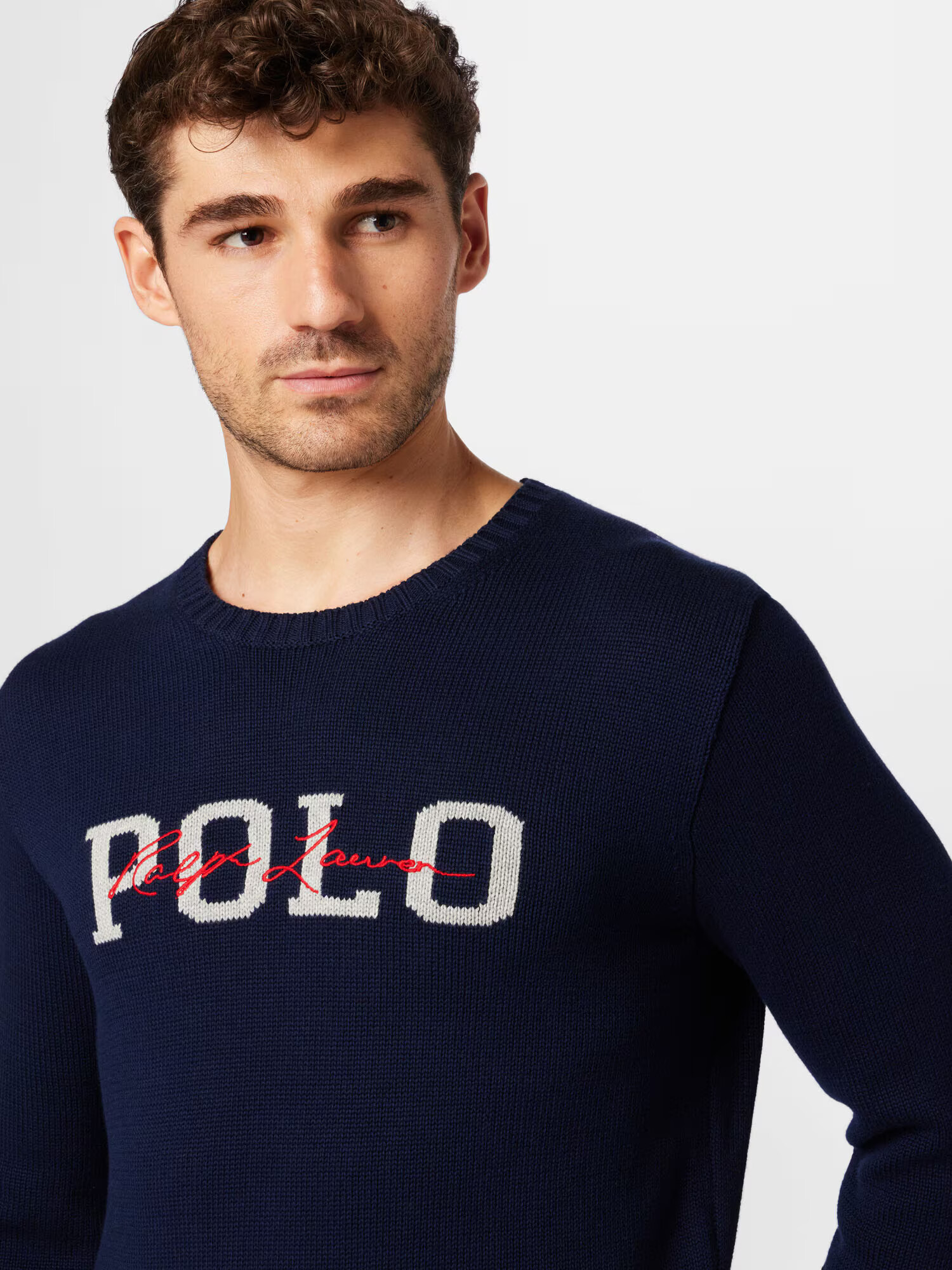 Polo Ralph Lauren Пуловер светлобежово / нейви синьо / гренадин - Pepit.bg