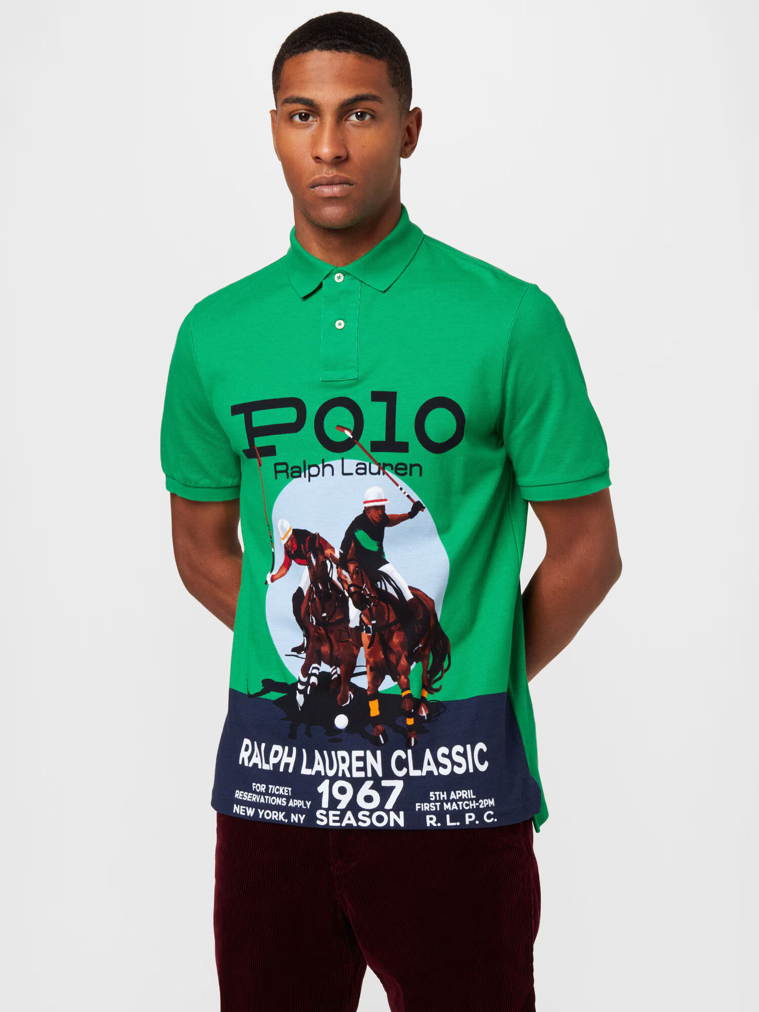 Polo Ralph Lauren Тениска нейви синьо / сиво / зелено / черно - Pepit.bg